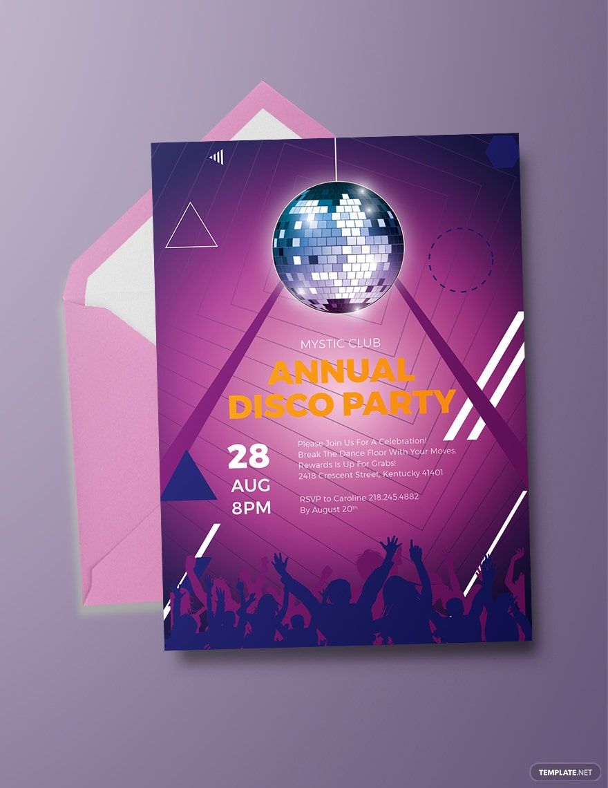 Disco Party Invitation