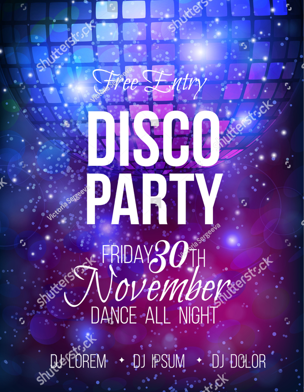 Disco Party Invitations
