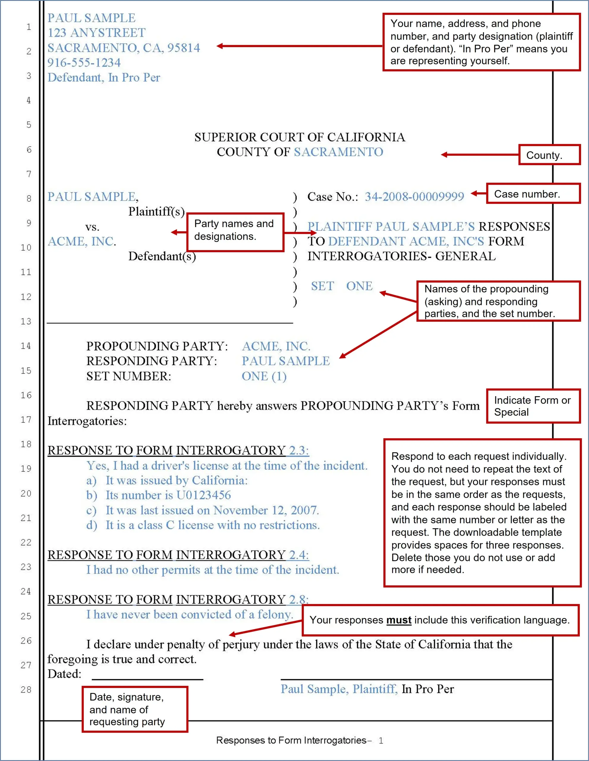 Discovery Responding To Interrogatories