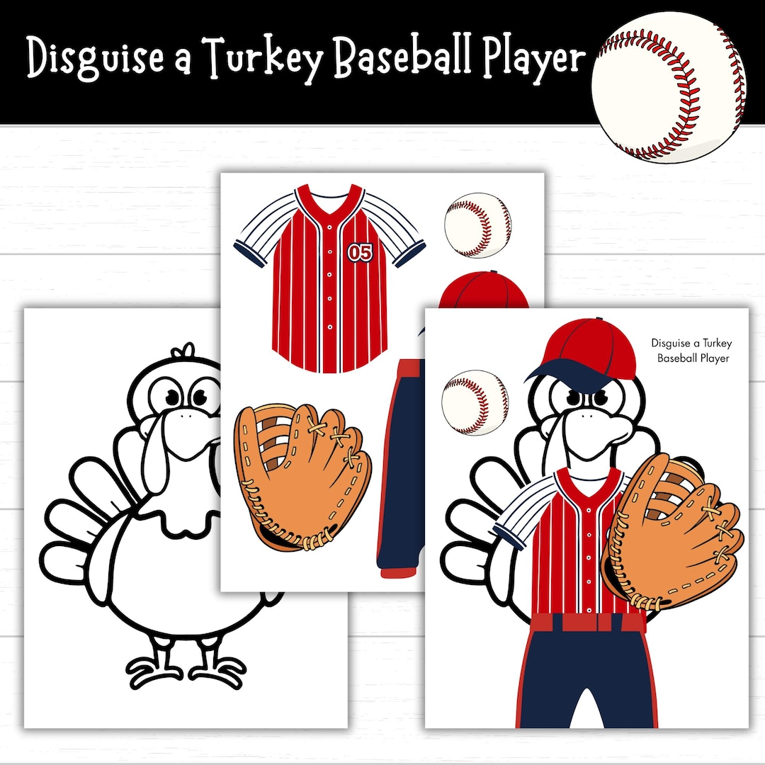 Disguise A Turkey Baseball Player Disguise A Turkey Baseball Player