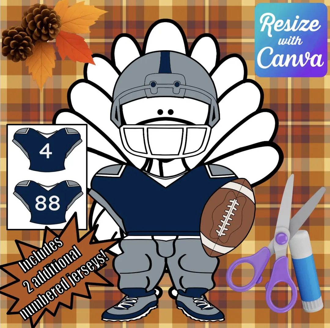 Disguise A Turkey Bluesilver Football