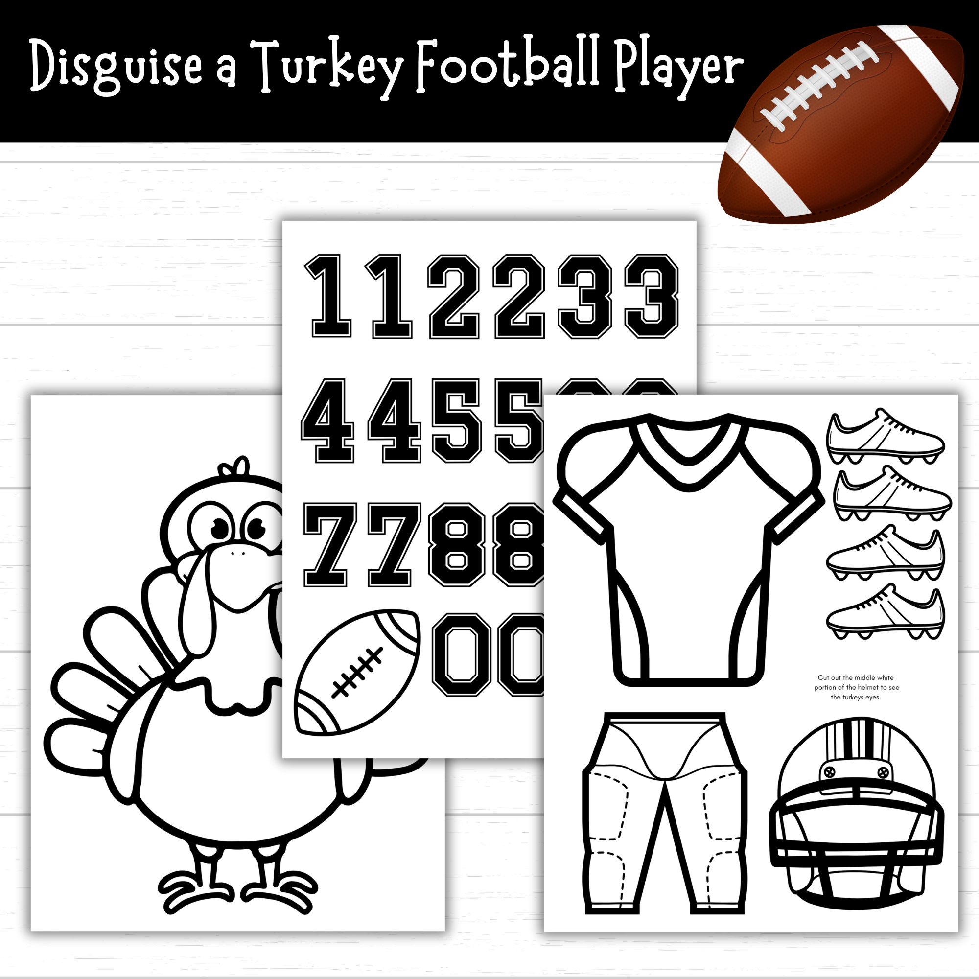 Disguise A Turkey Football Player Disguise A Turkey Football Player