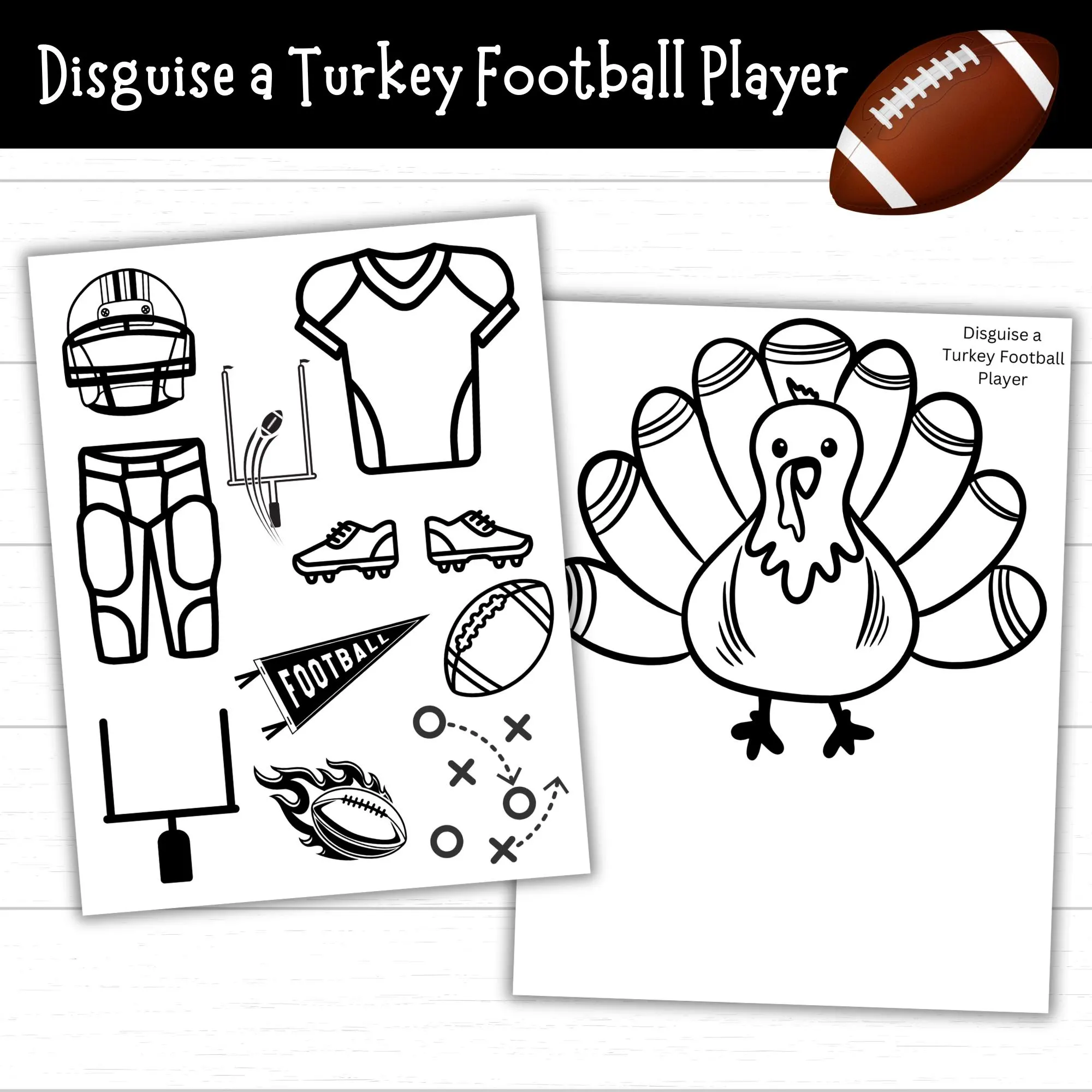 Disguise A Turkey Football Player