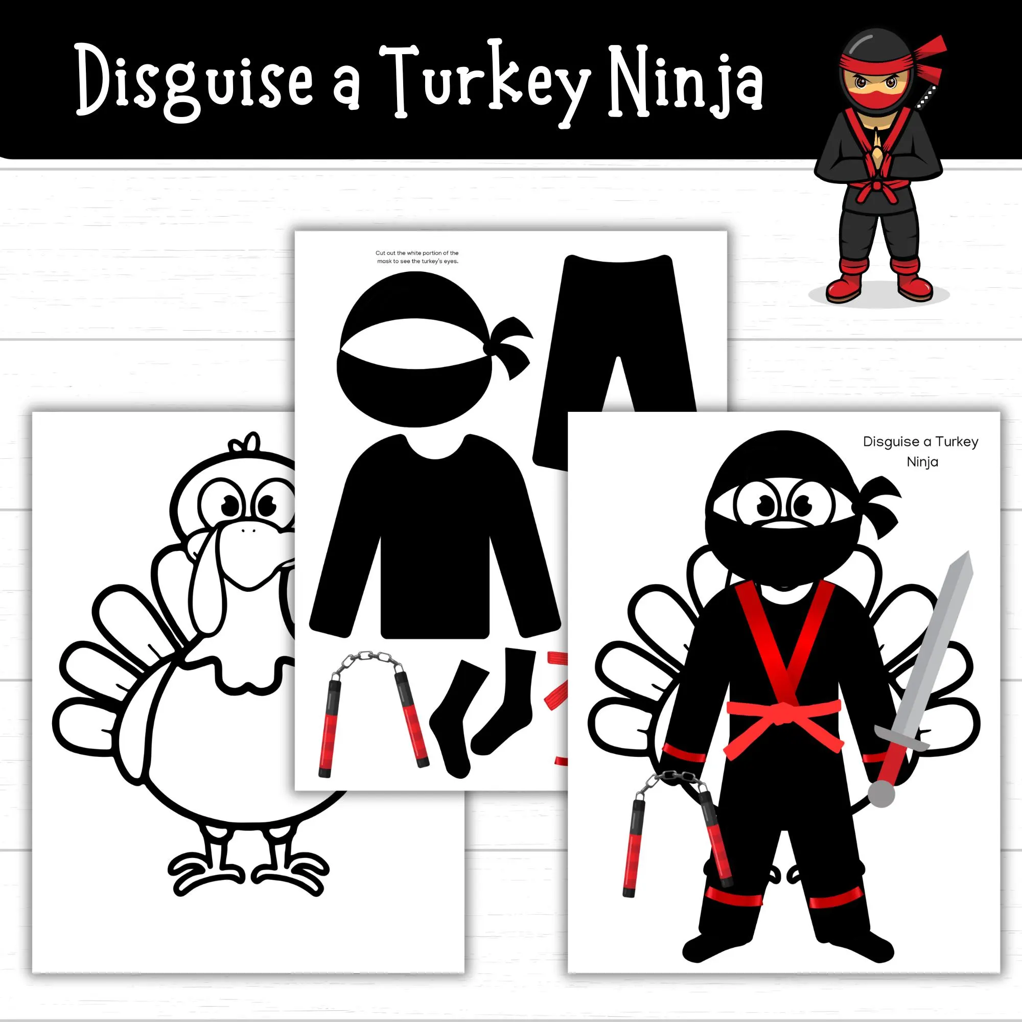 disguise a turkey outfit template