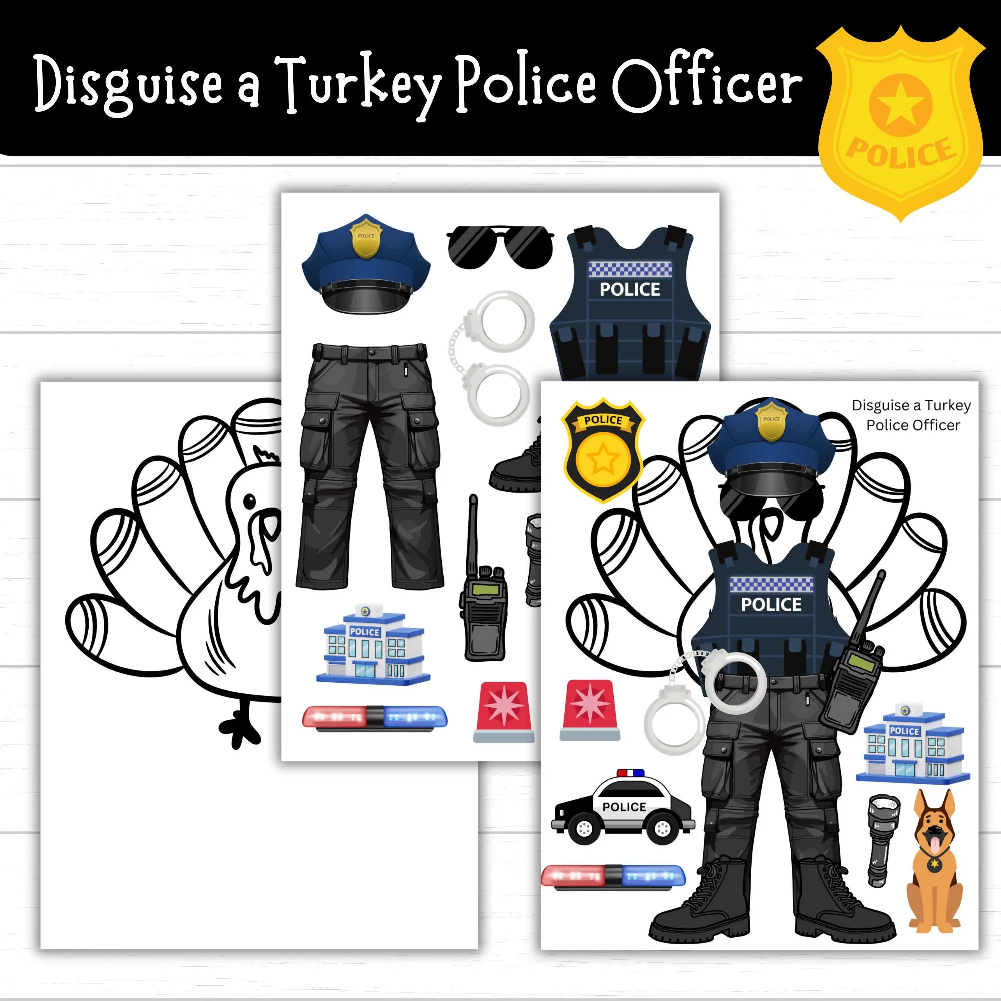 Disguise A Turkey Police Officer Police