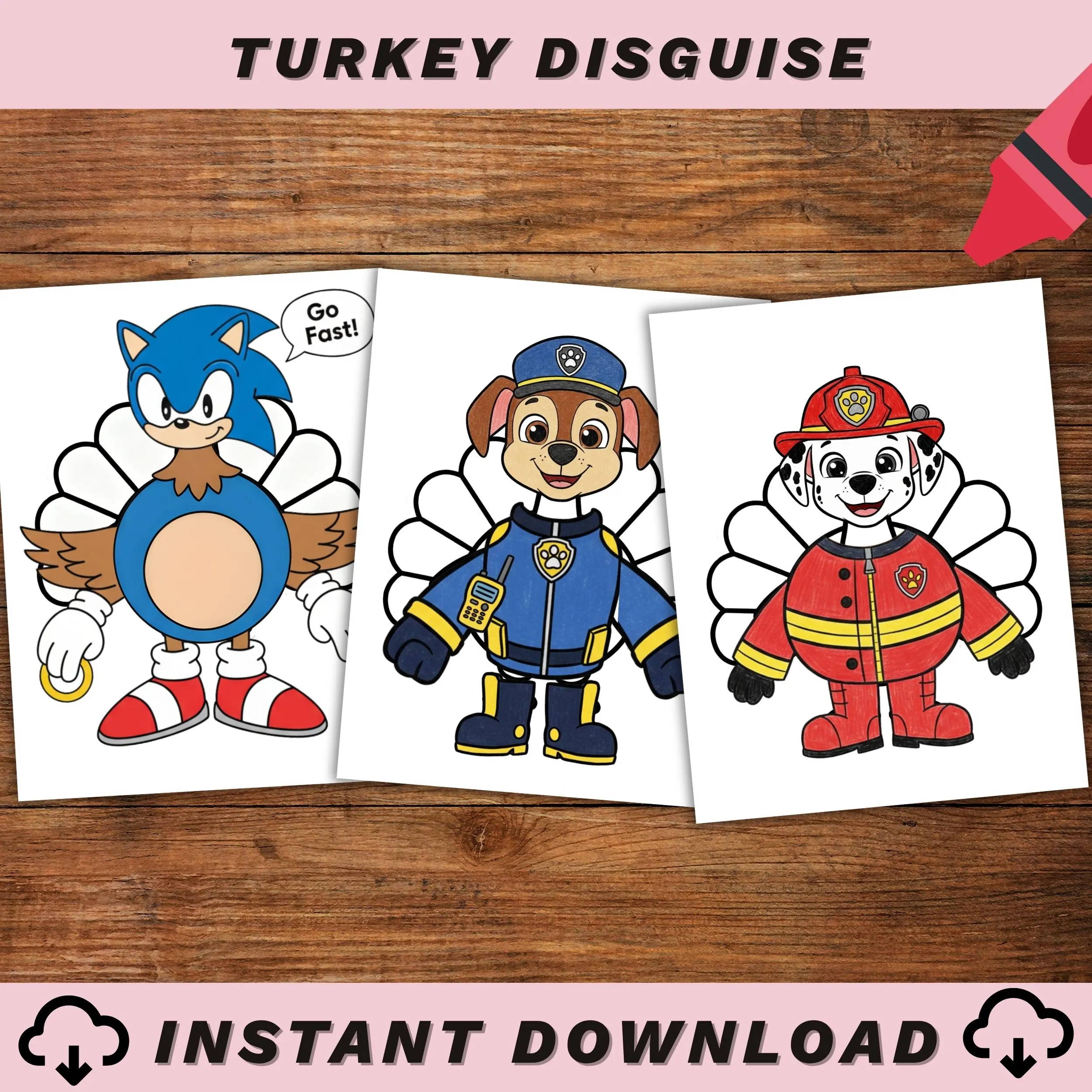 Disguise A Turkey Project Kit Sonic