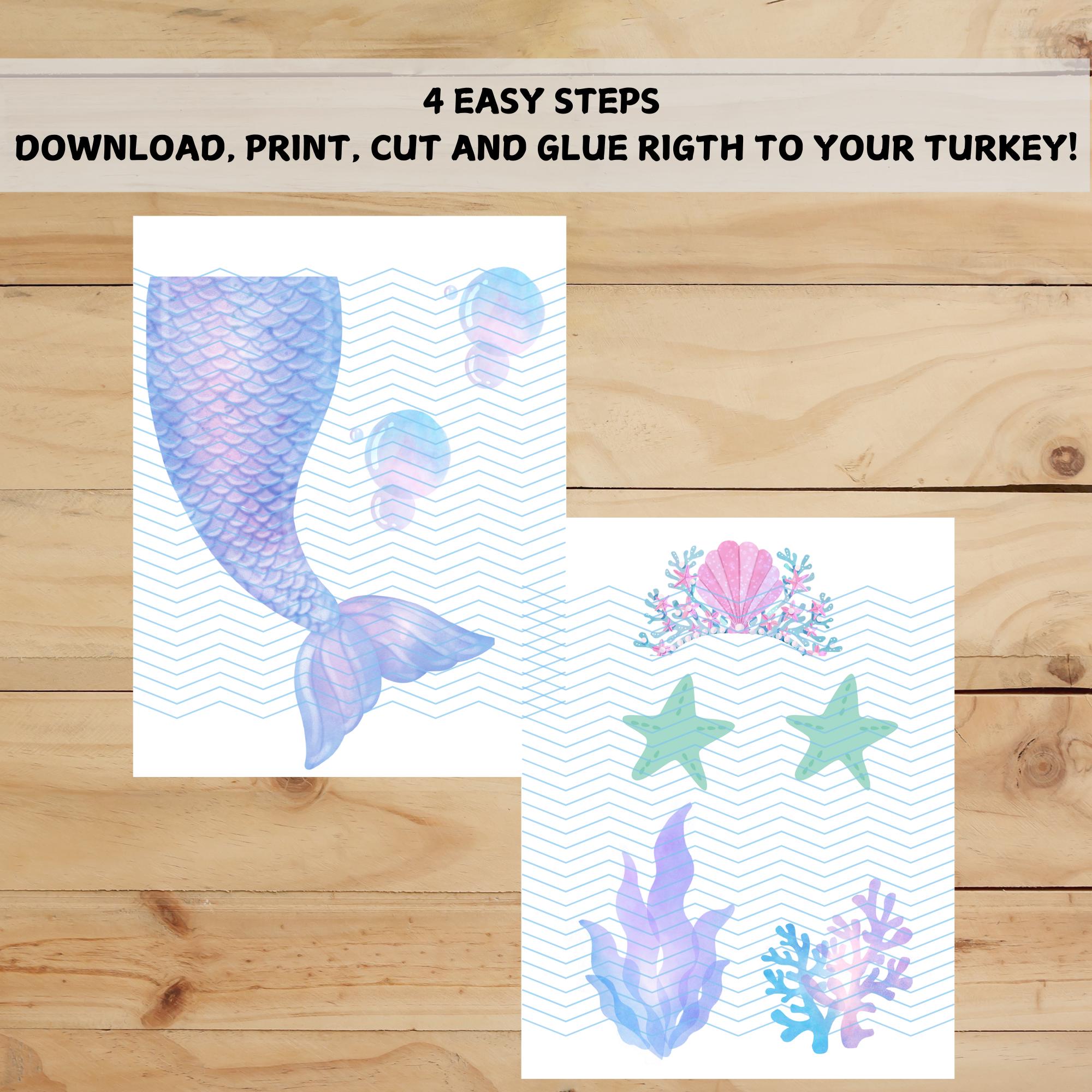 disguise a turkey mermaid template disguise a turkey mermaid template