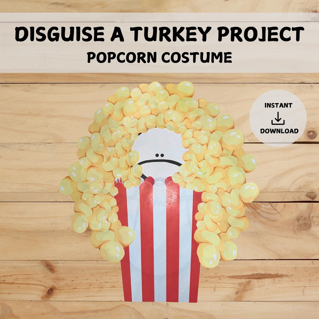 disguise a turkey popcorn template