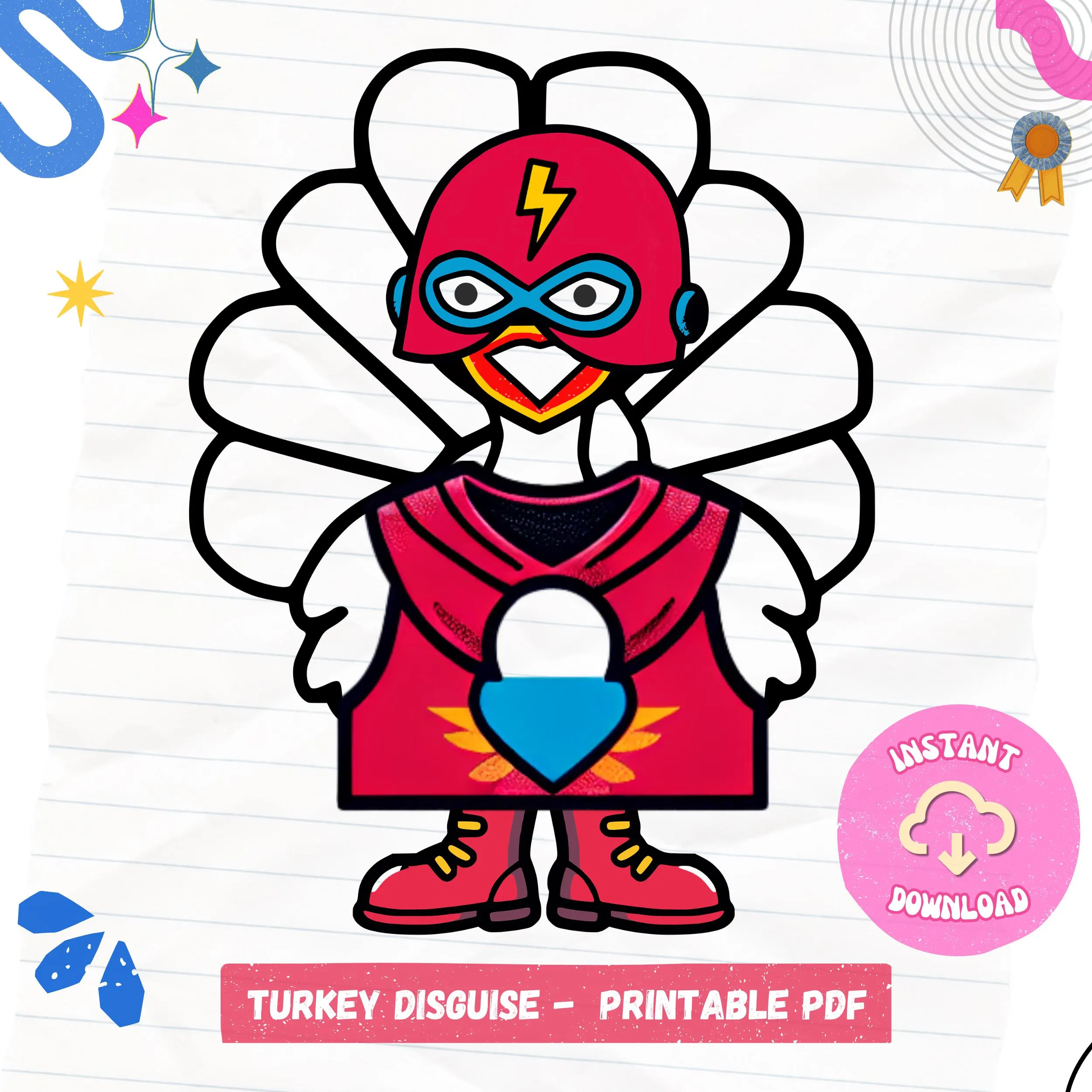 Disguise A Turkey Template Sonic