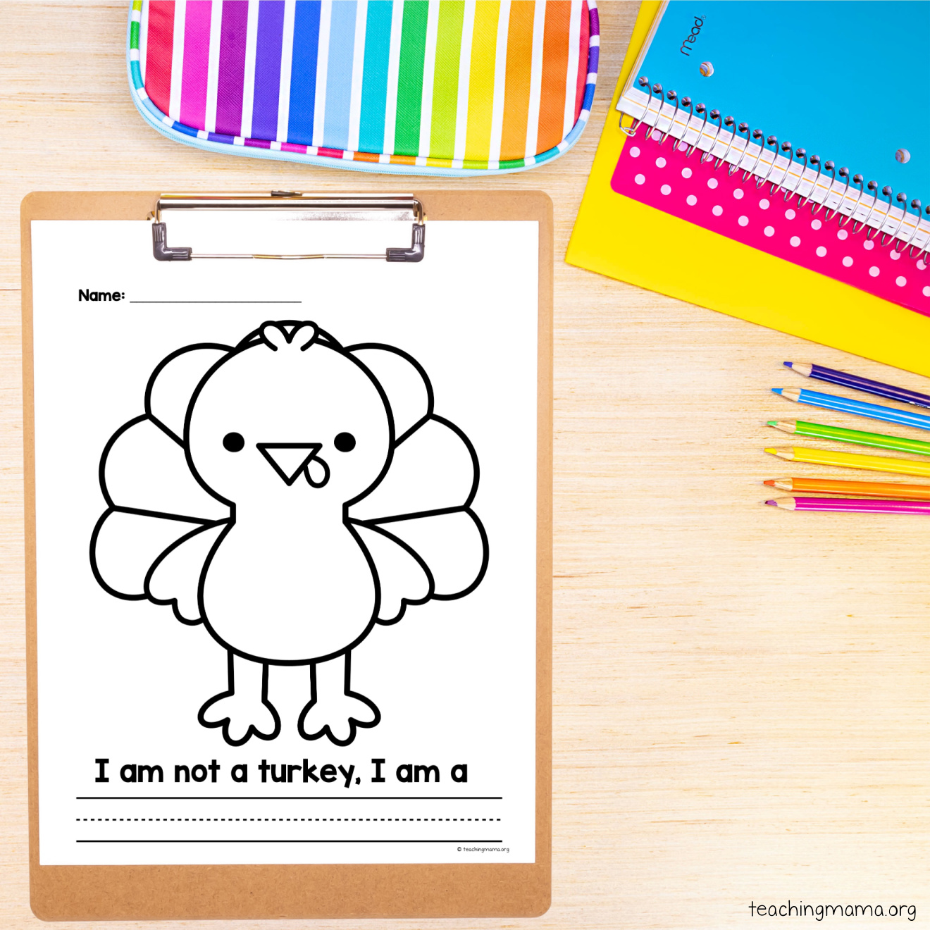 Disguise The Turkey Coloring Pages