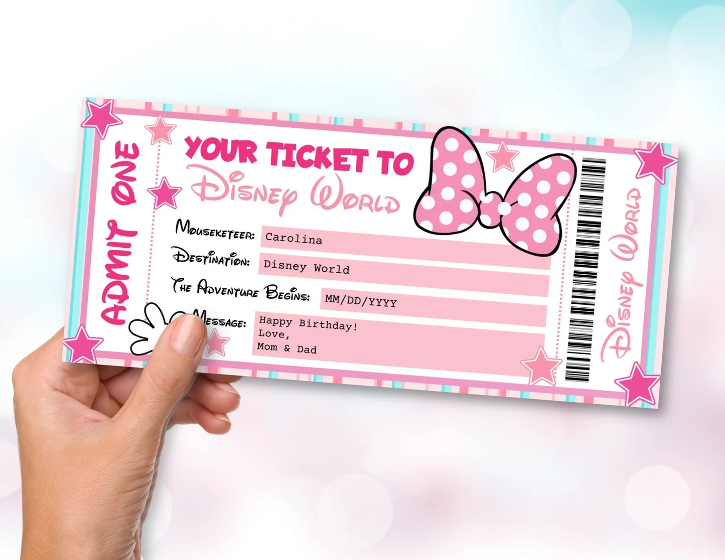 free printable disneyland ticket template free printable disneyland ticket template