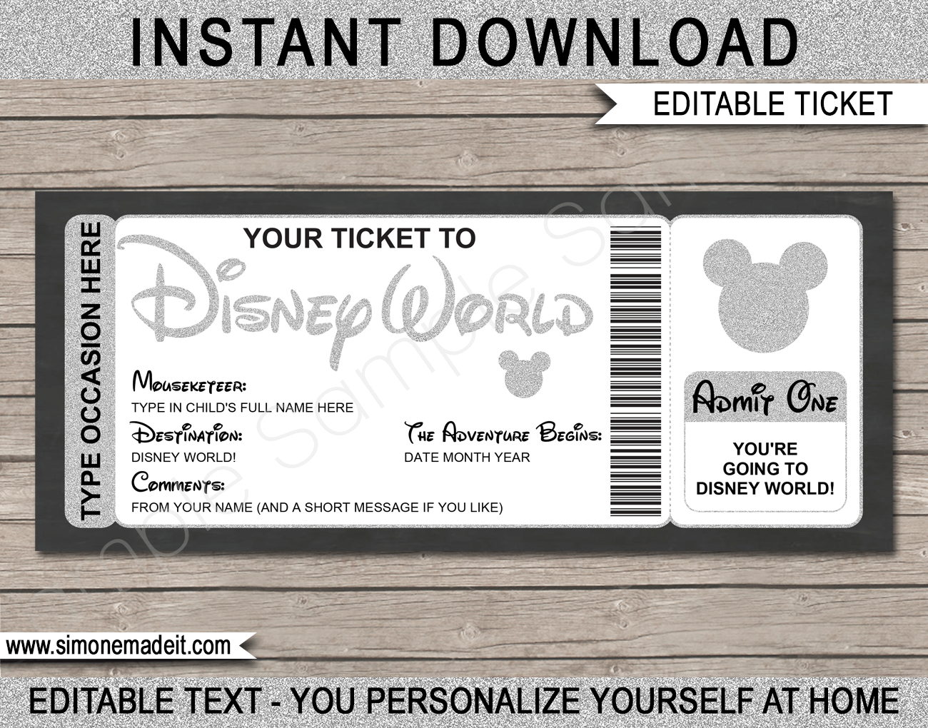 Disney World Trip Printable Template Disney World Trip Printable Template