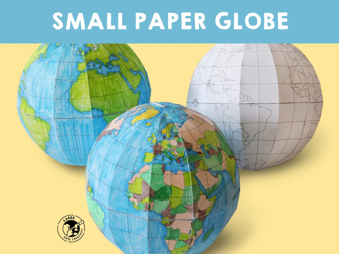 Diy Paper Globe Template Educational