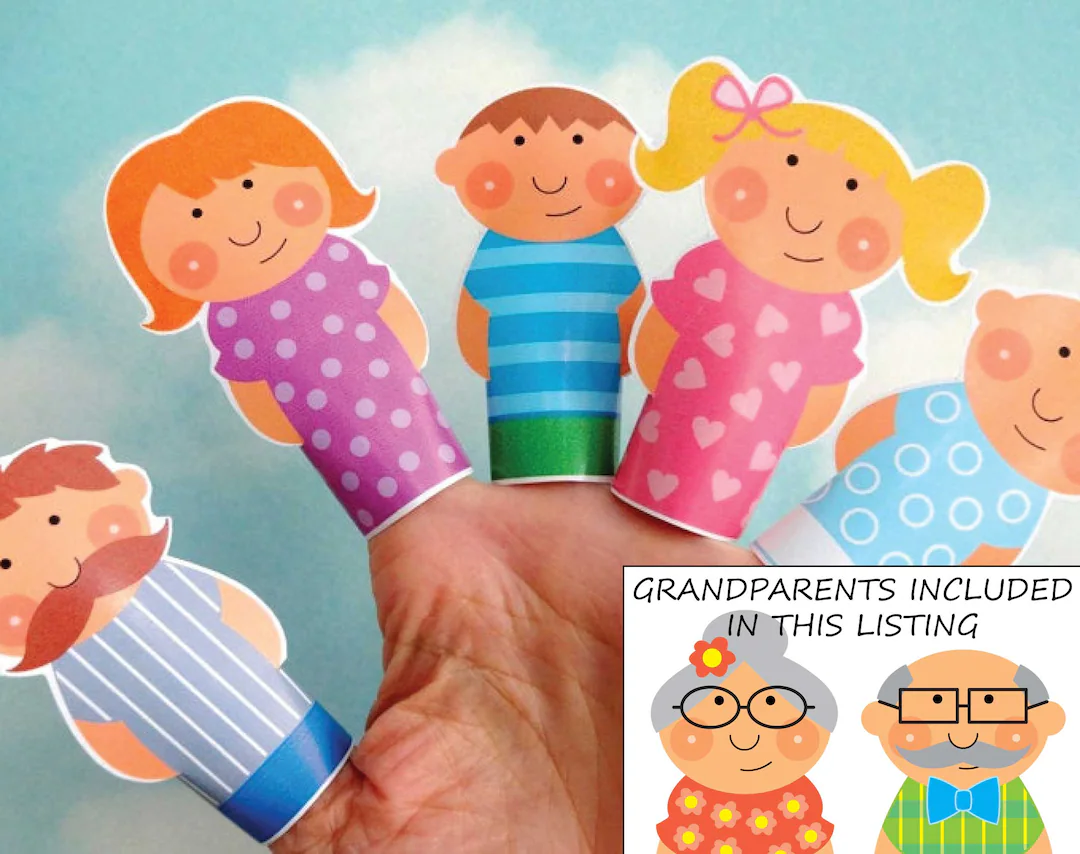 Diy Printable Finger Puppet Family Pdf