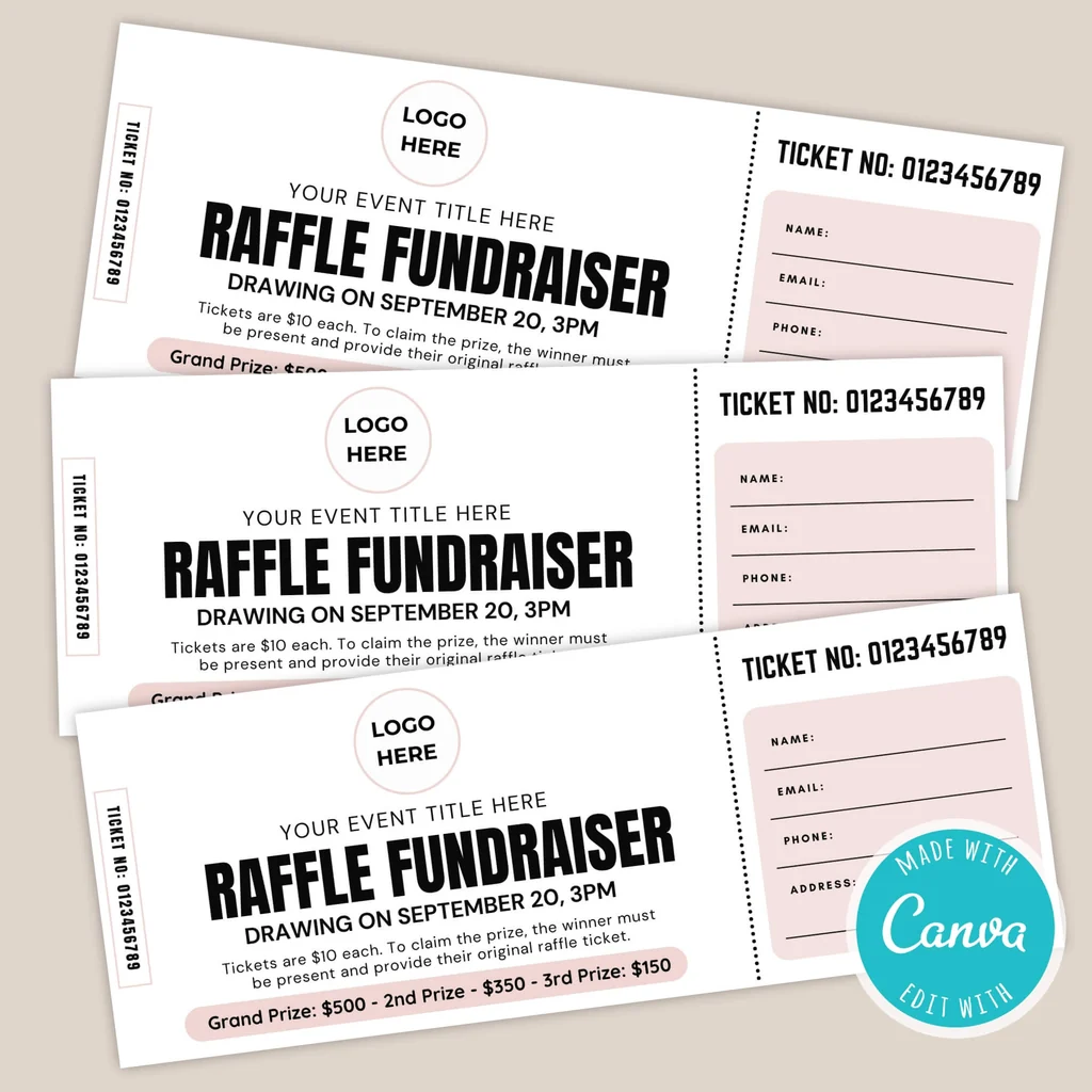 free printable fundraiser ticket template