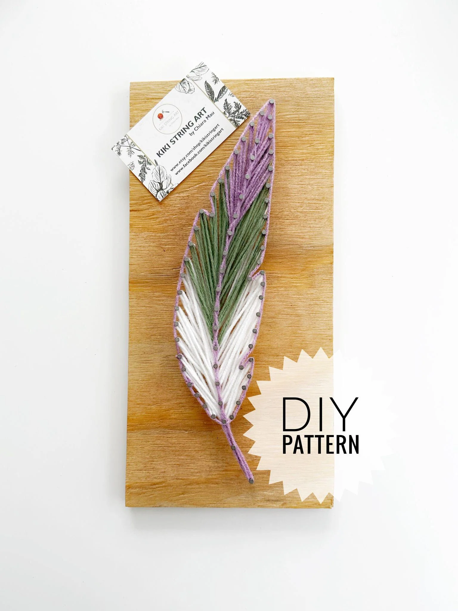Diy String Art Feather Pattern Printable