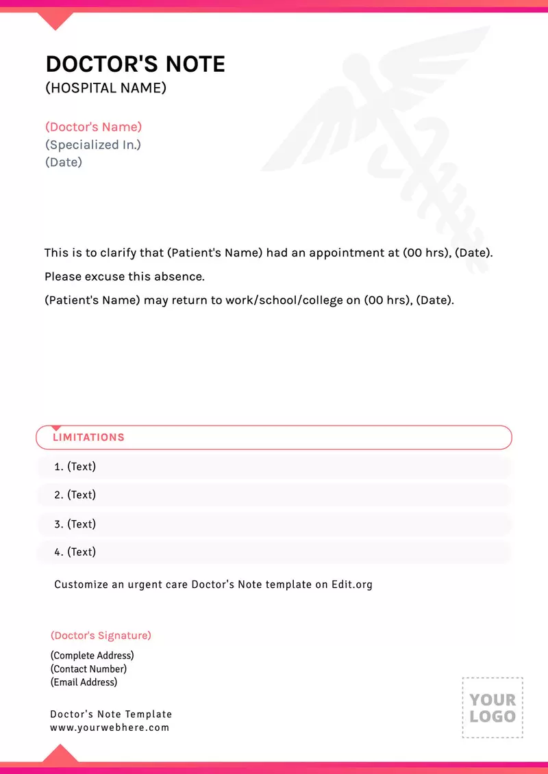 free printable doctors notes template free printable doctors notes template