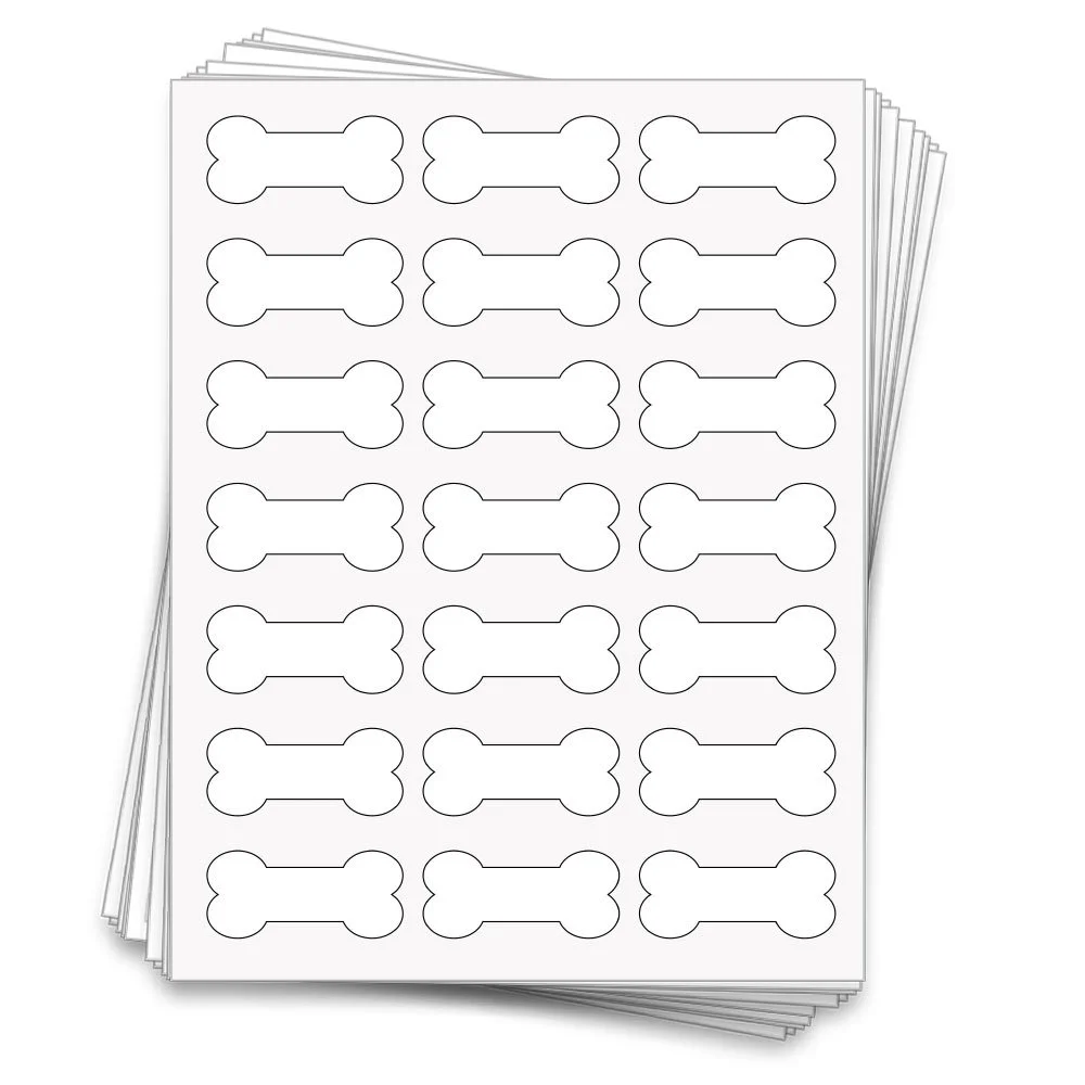 Dog Bone Label Template 24 X 11 Inches Dog Bone Label Template 24 X 11 Inches