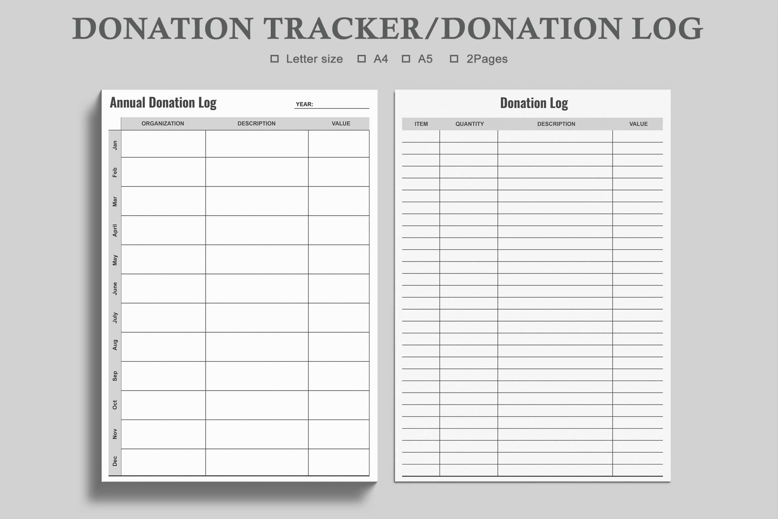 free printable donation form template