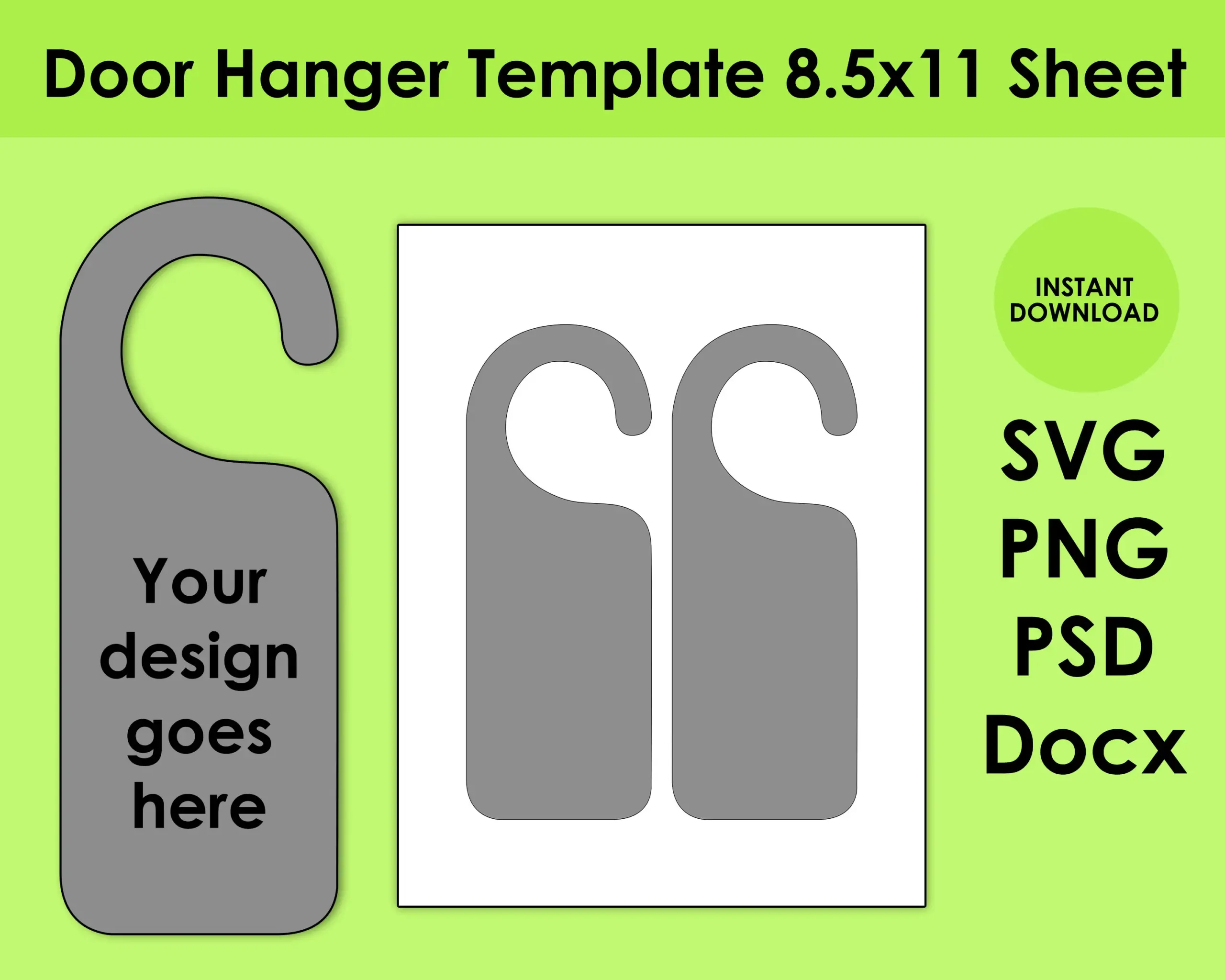 Door Hanger Template Svg Png Psd And Door Hanger Template Svg Png Psd And