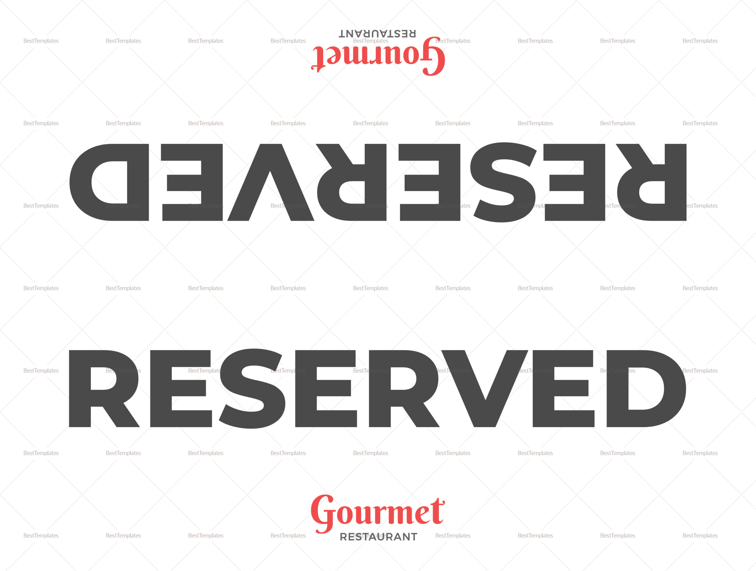 Double Sided Reserved Sign Double Sided Reserved Sign