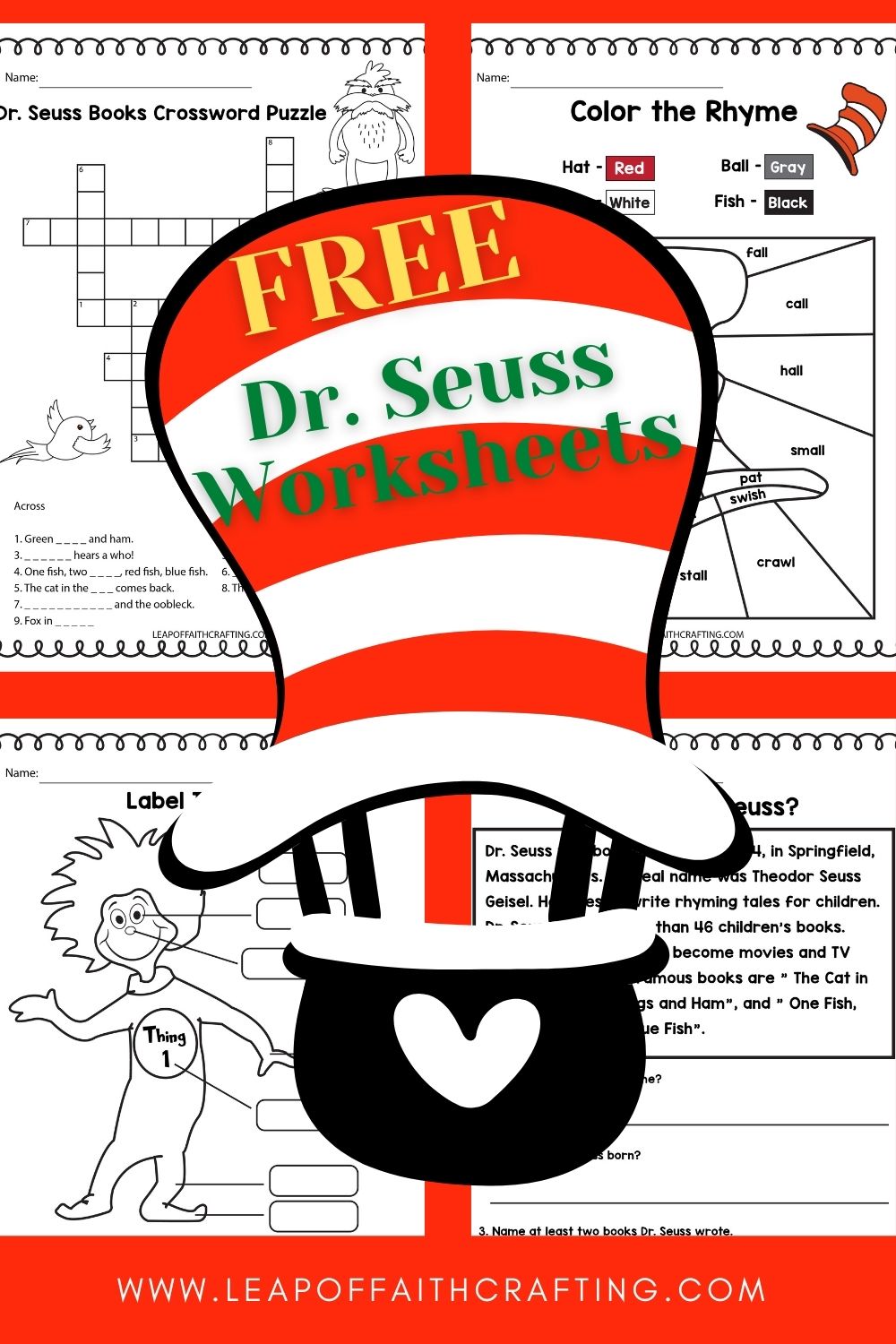 Dr Seuss Worksheets Free