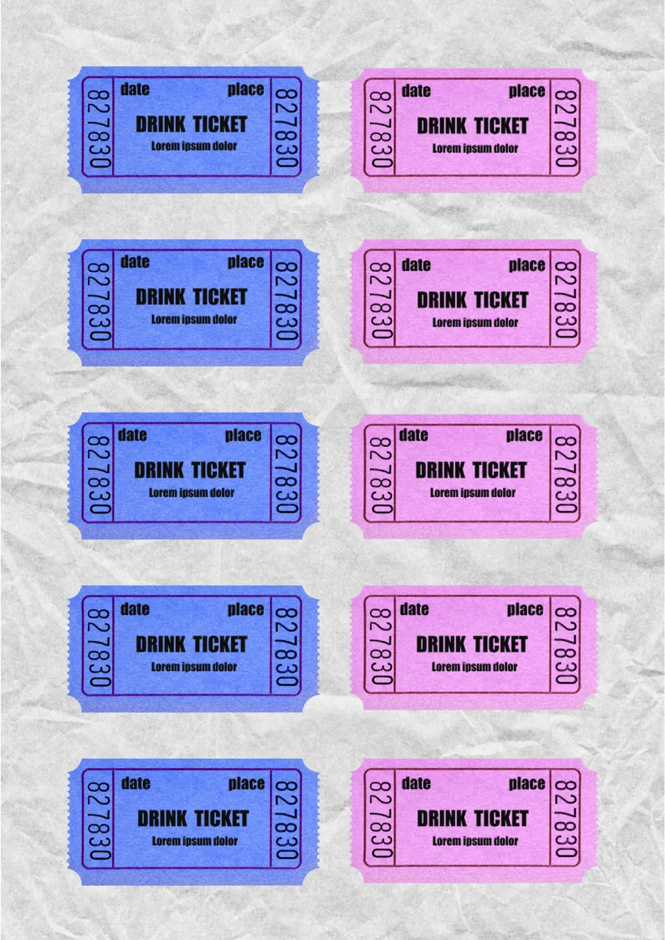 Drink Ticket Template Drink Ticket Template