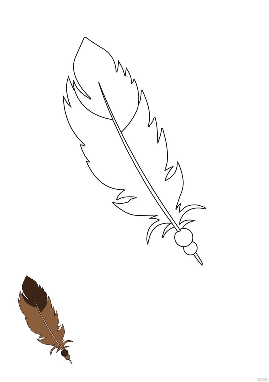 Eagle Feather Coloring Page