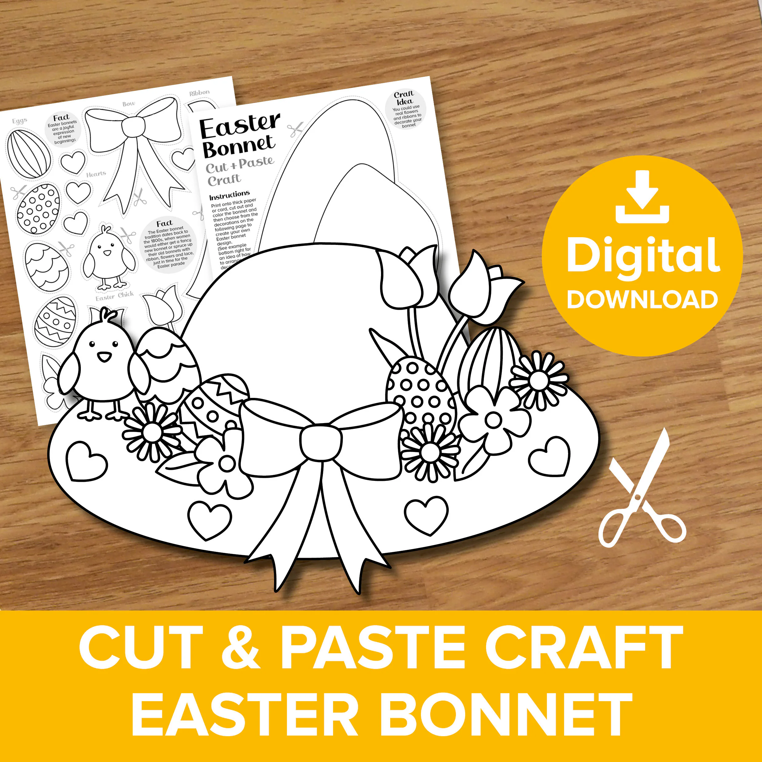 free printable easter bonnet template