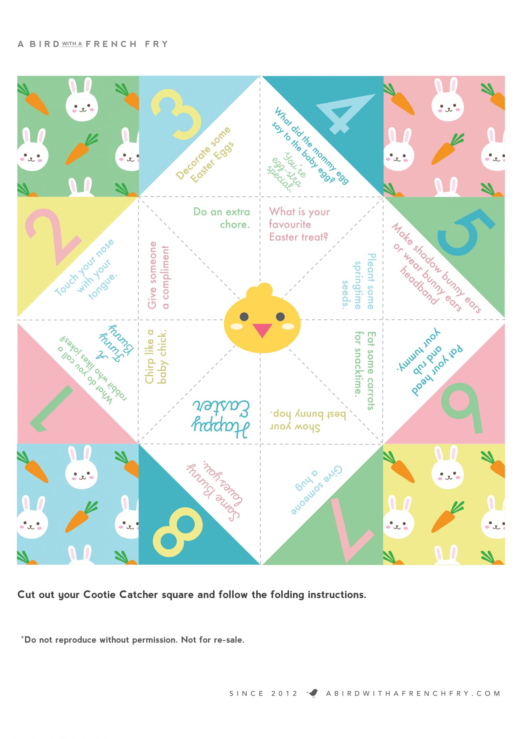 Easter Cootie Catcher 2