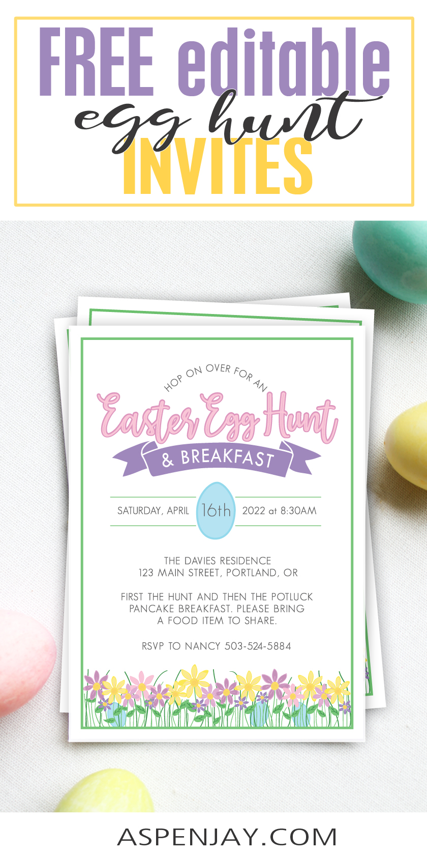 Easter Egg Hunt Invitations Free Printable Easter Egg Hunt Invitations Free Printable
