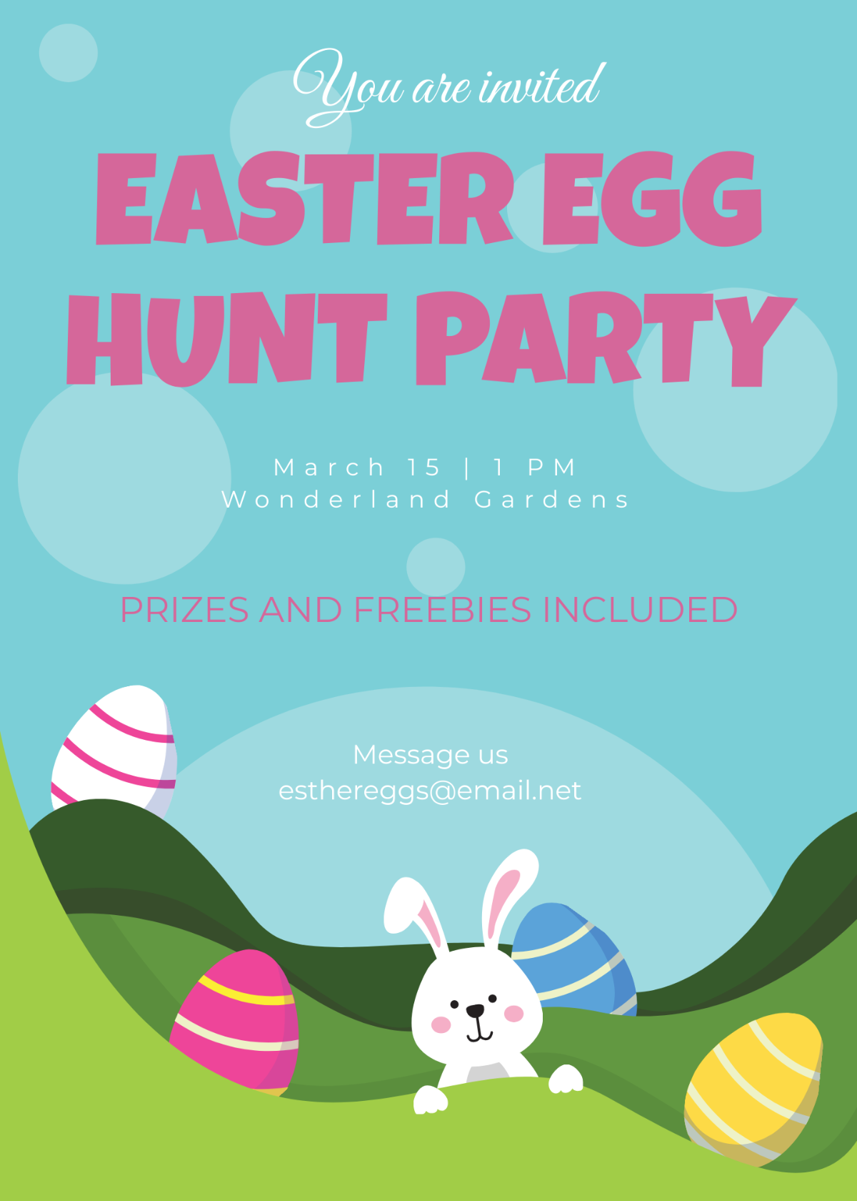 Easter Egg Hunt Party Invitation Easter Egg Hunt Party Invitation