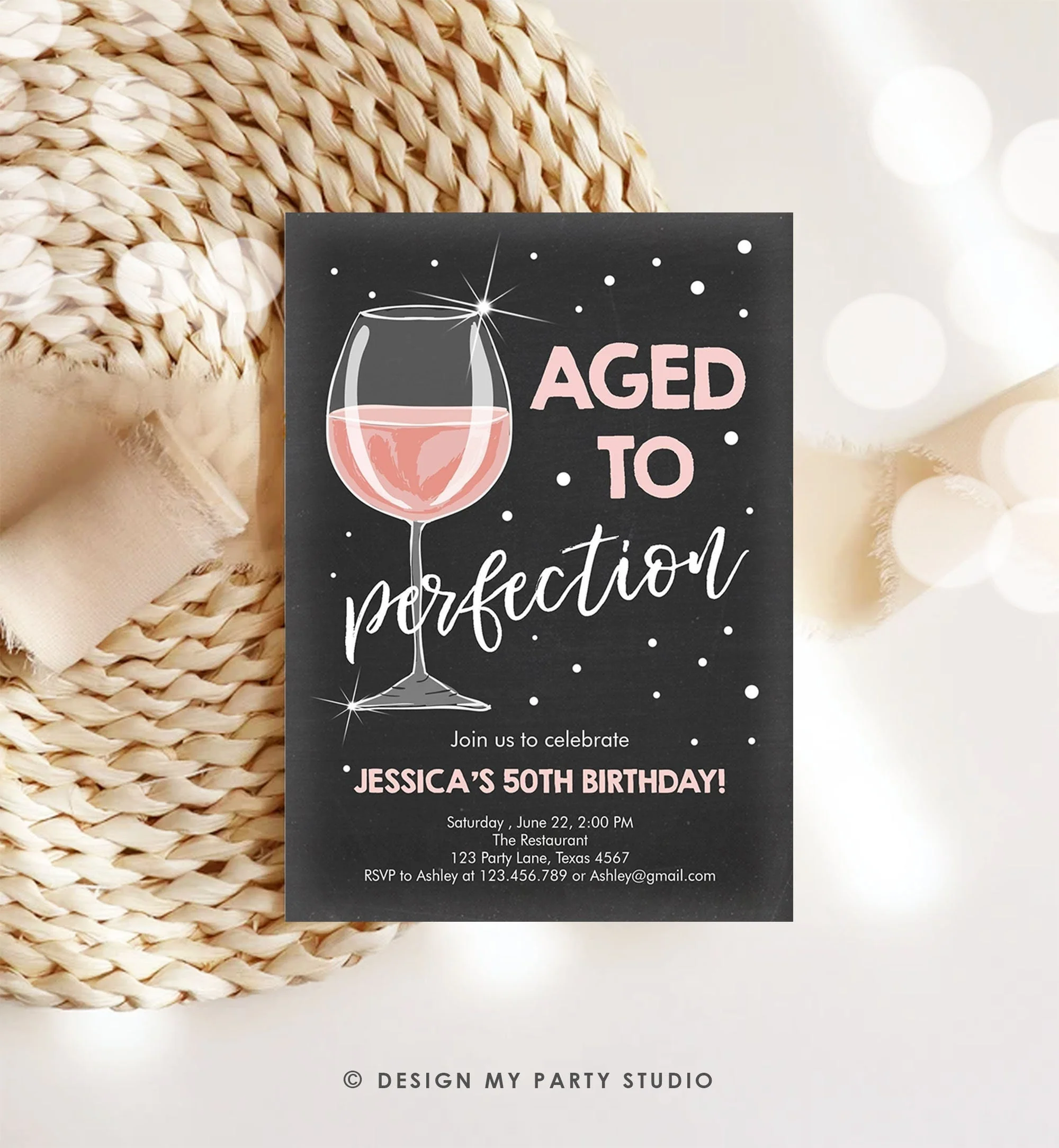 Editable Aged To Perfection Birthday 2345