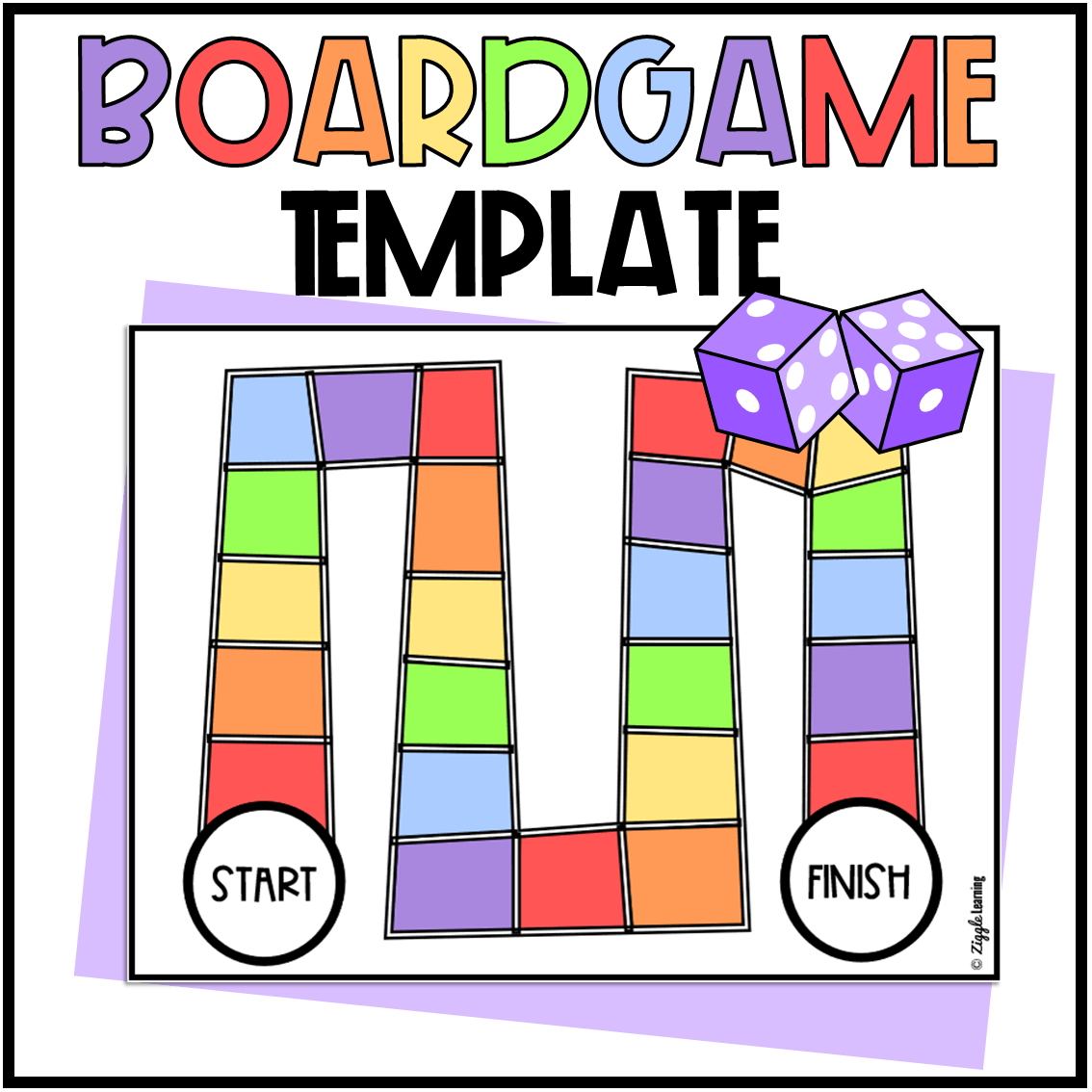 free printable board game template