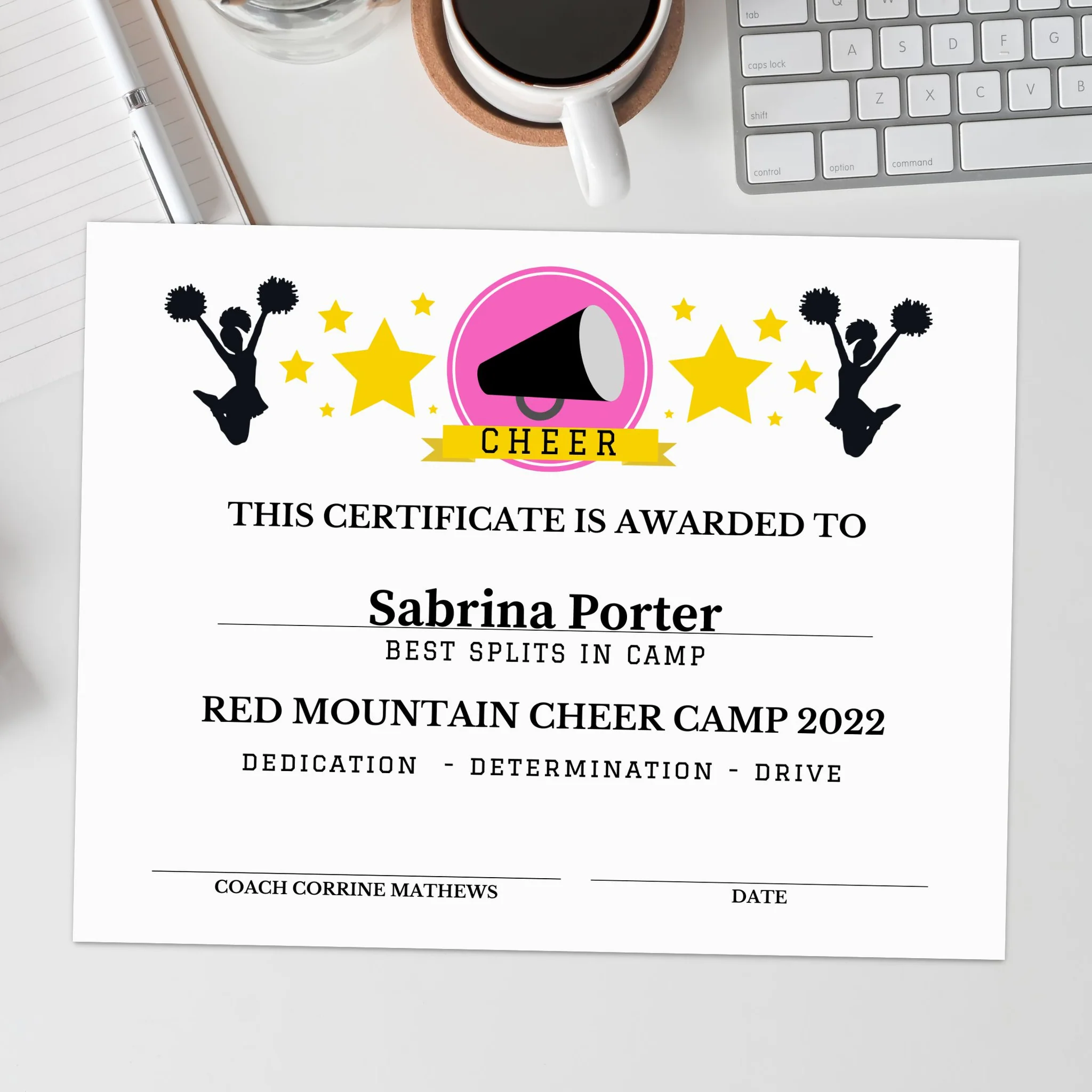 free printable cheerleading certificate template free printable cheerleading certificate template