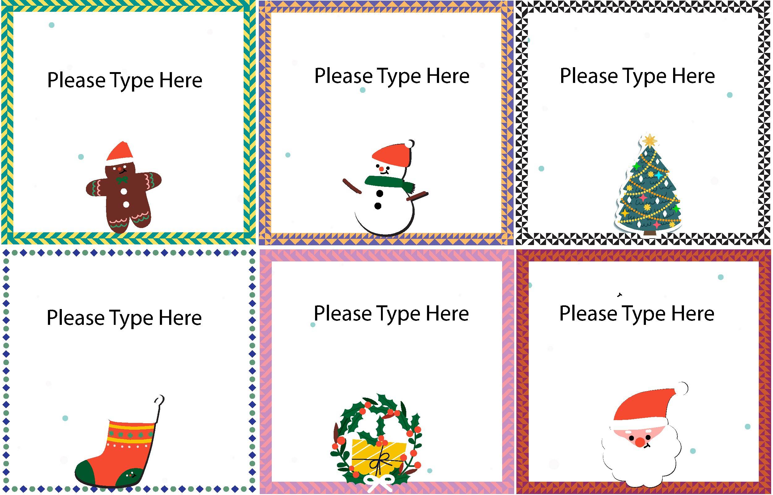 Editable Christmas Gift Tags New Year Christmas Tree Template Name Tags 8857699