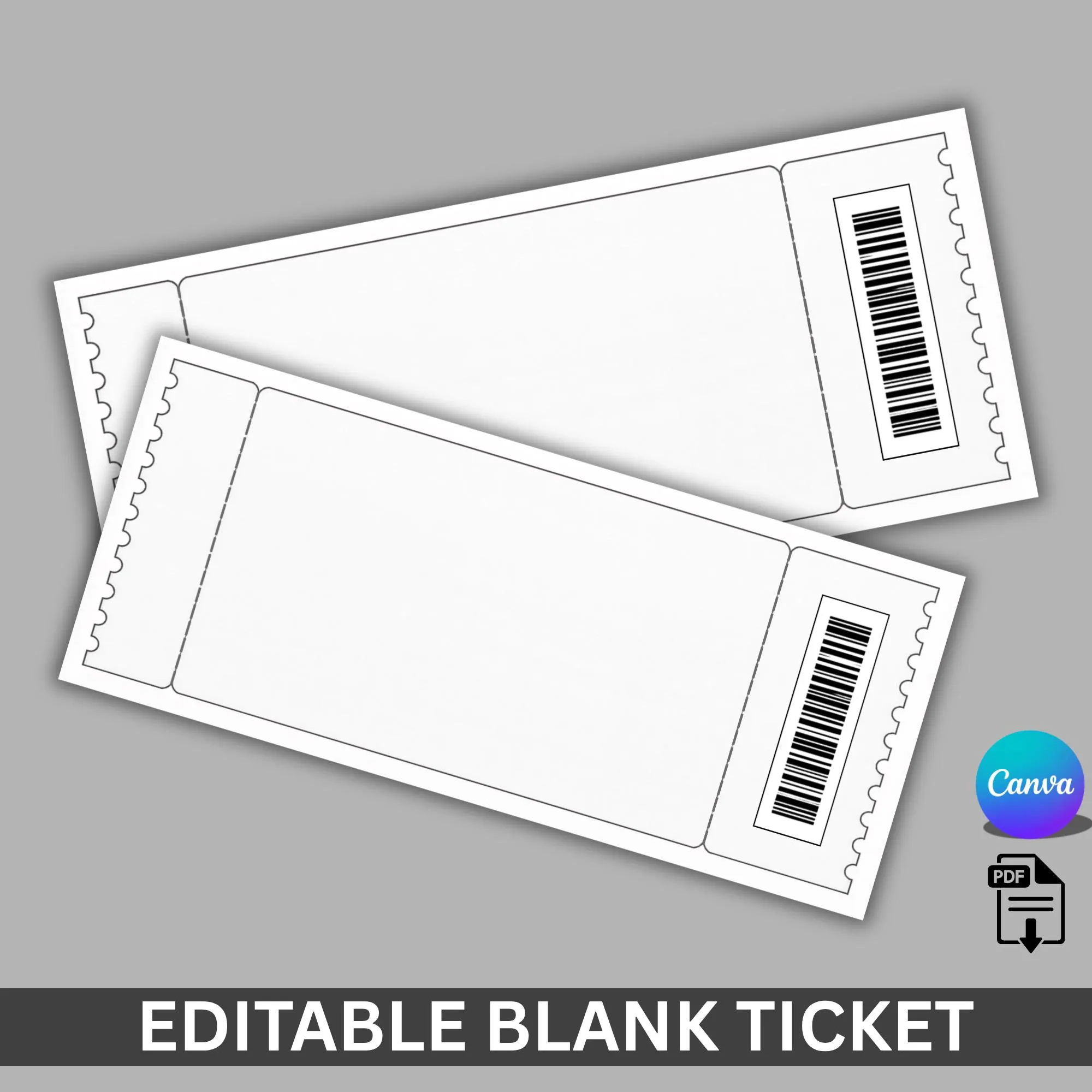Editable Event Ticket Template Blank Editable Event Ticket Template Blank