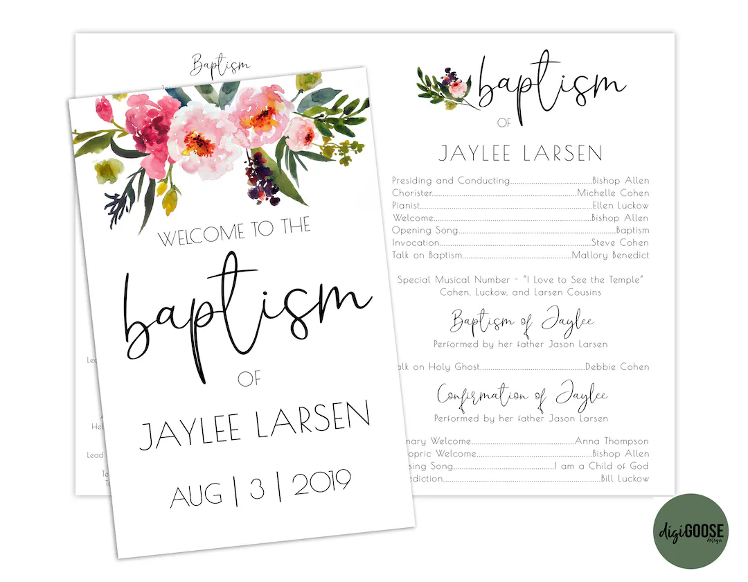 Editable Lds Baptism Program Template Editable Lds Baptism Program Template