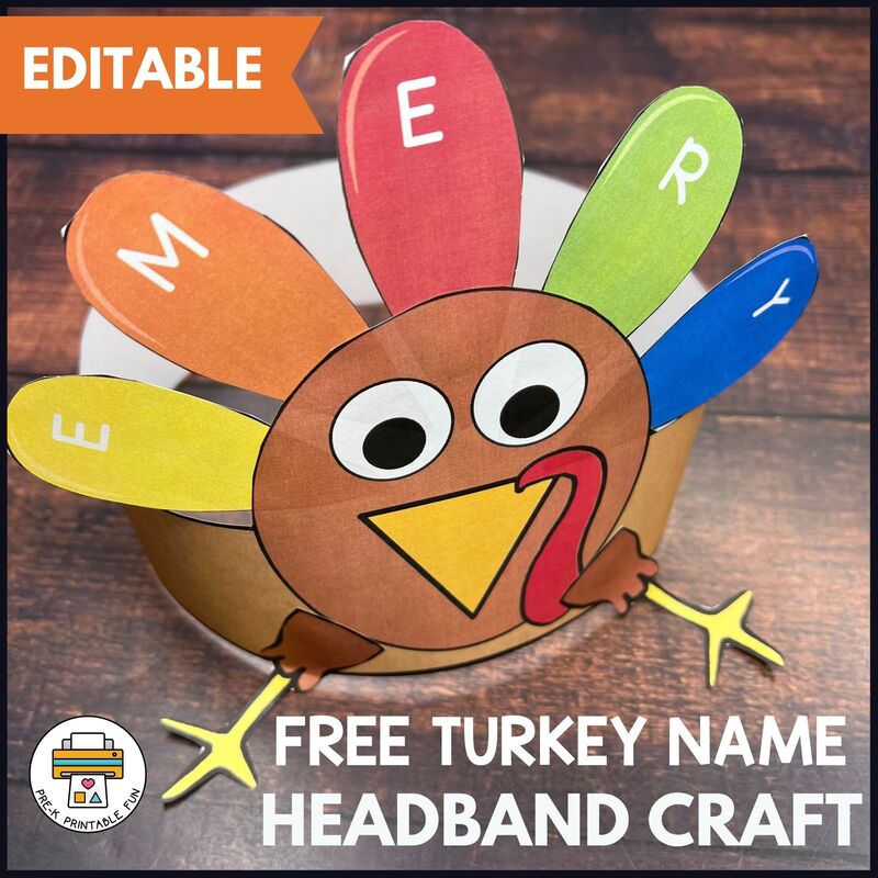 Editable Turkey Name Activities Editable Turkey Name Activities