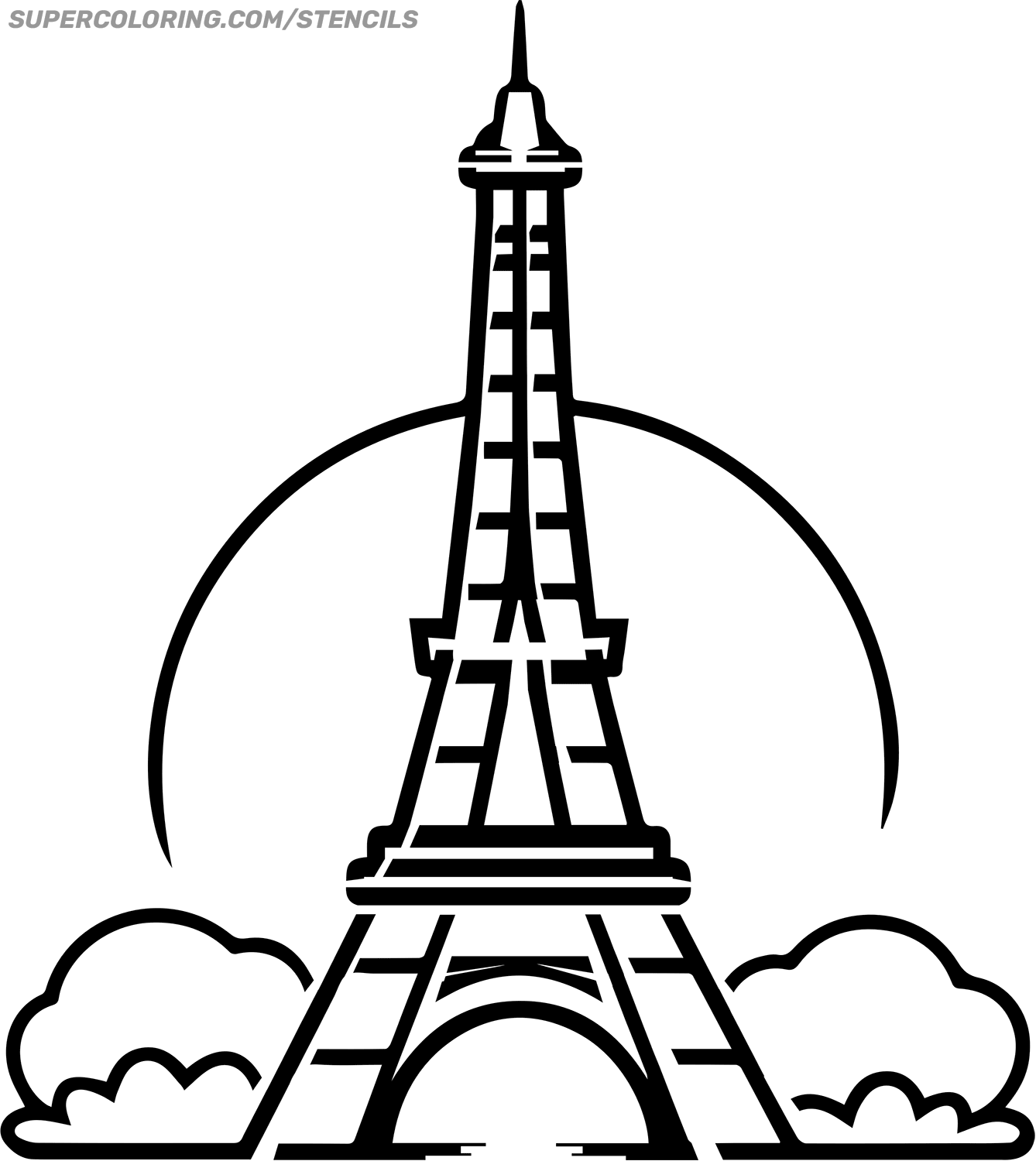 Eiffel Tower Stencil Eiffel Tower Stencil