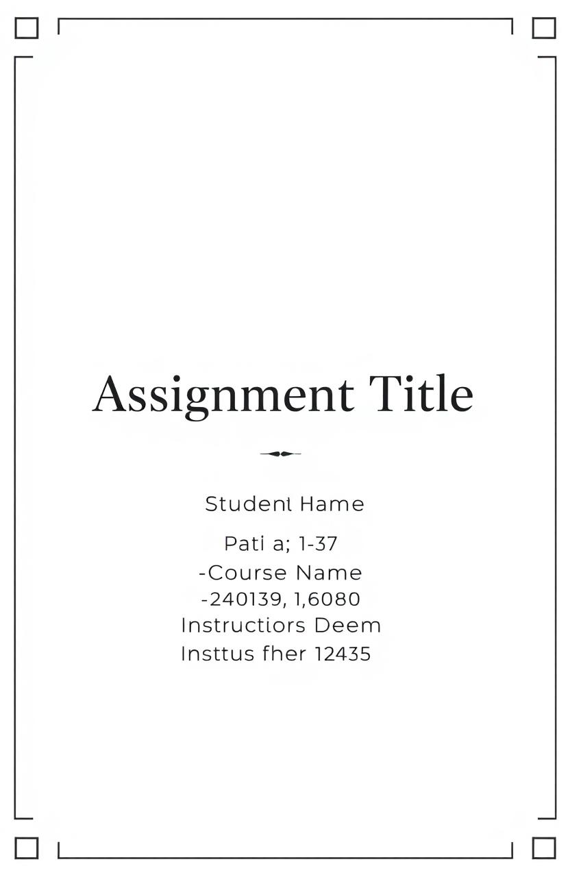 Elegant Assignment Cover 317480