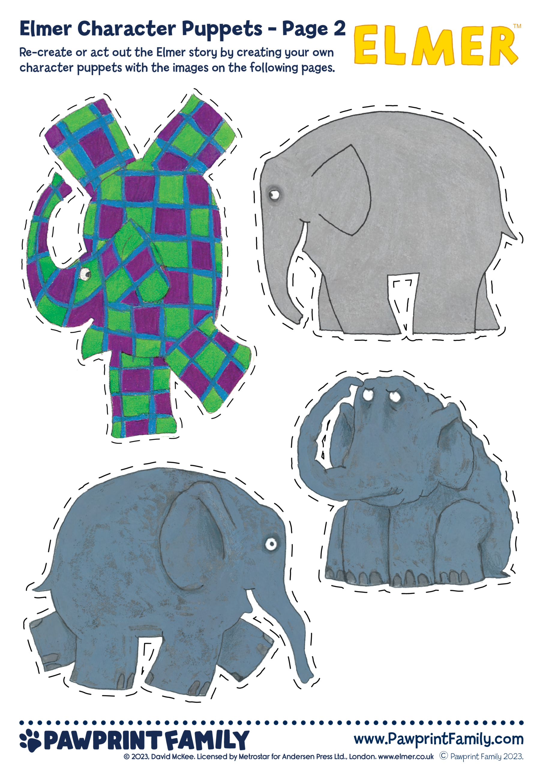 Elmer Character Puppets Elmer Character Puppets