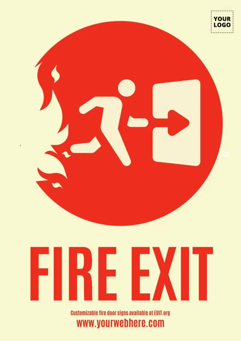 free printable exit sign template