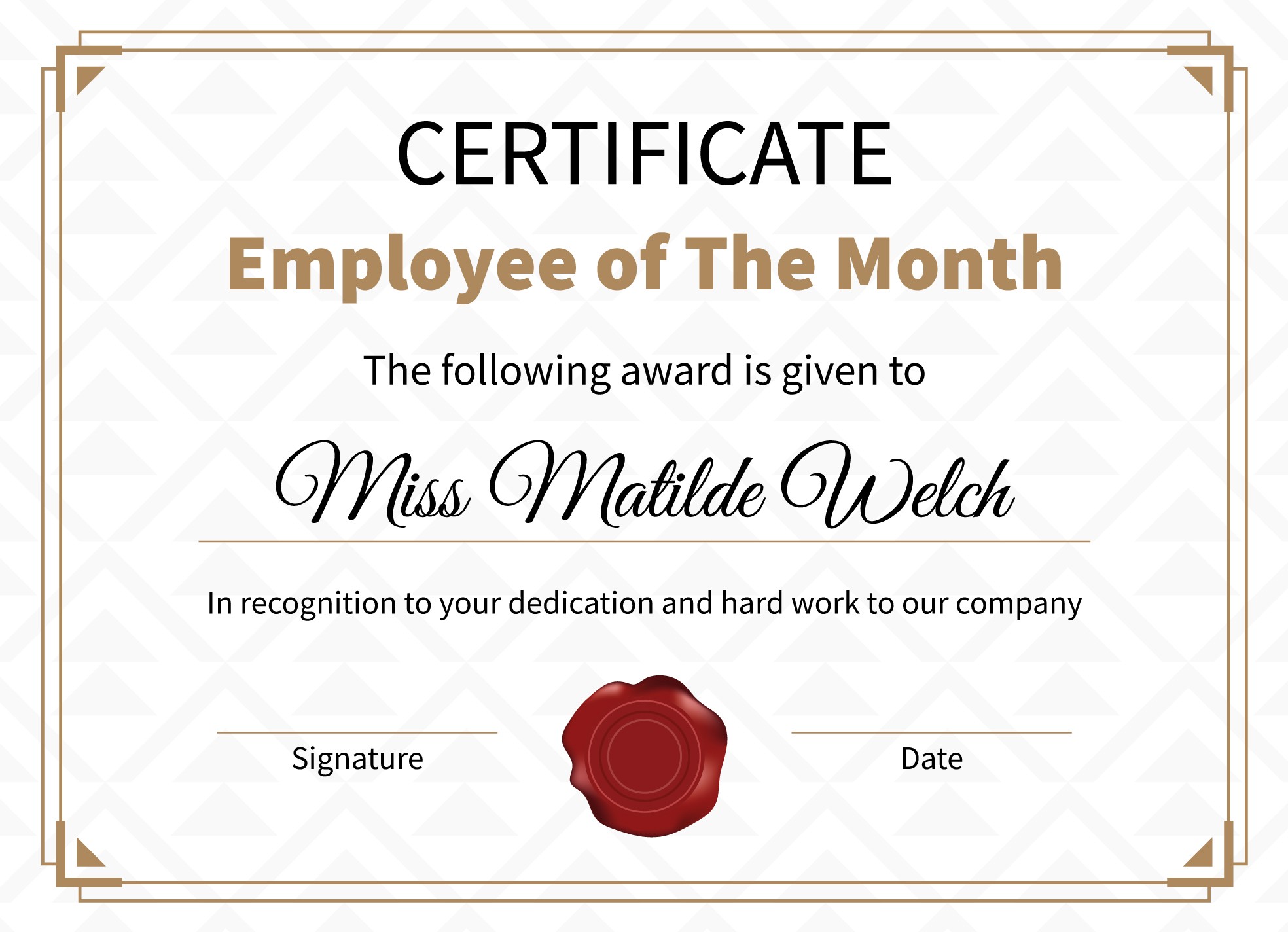 Employee Of The Month Certificate Free Google Docs Template