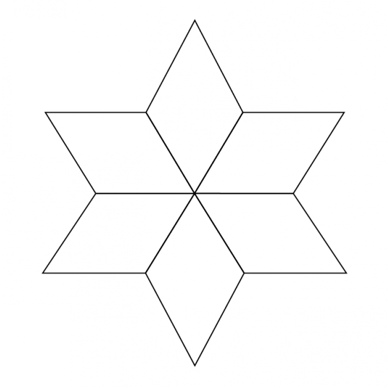 English Paper Pieces 2 14 6 Point Diamond