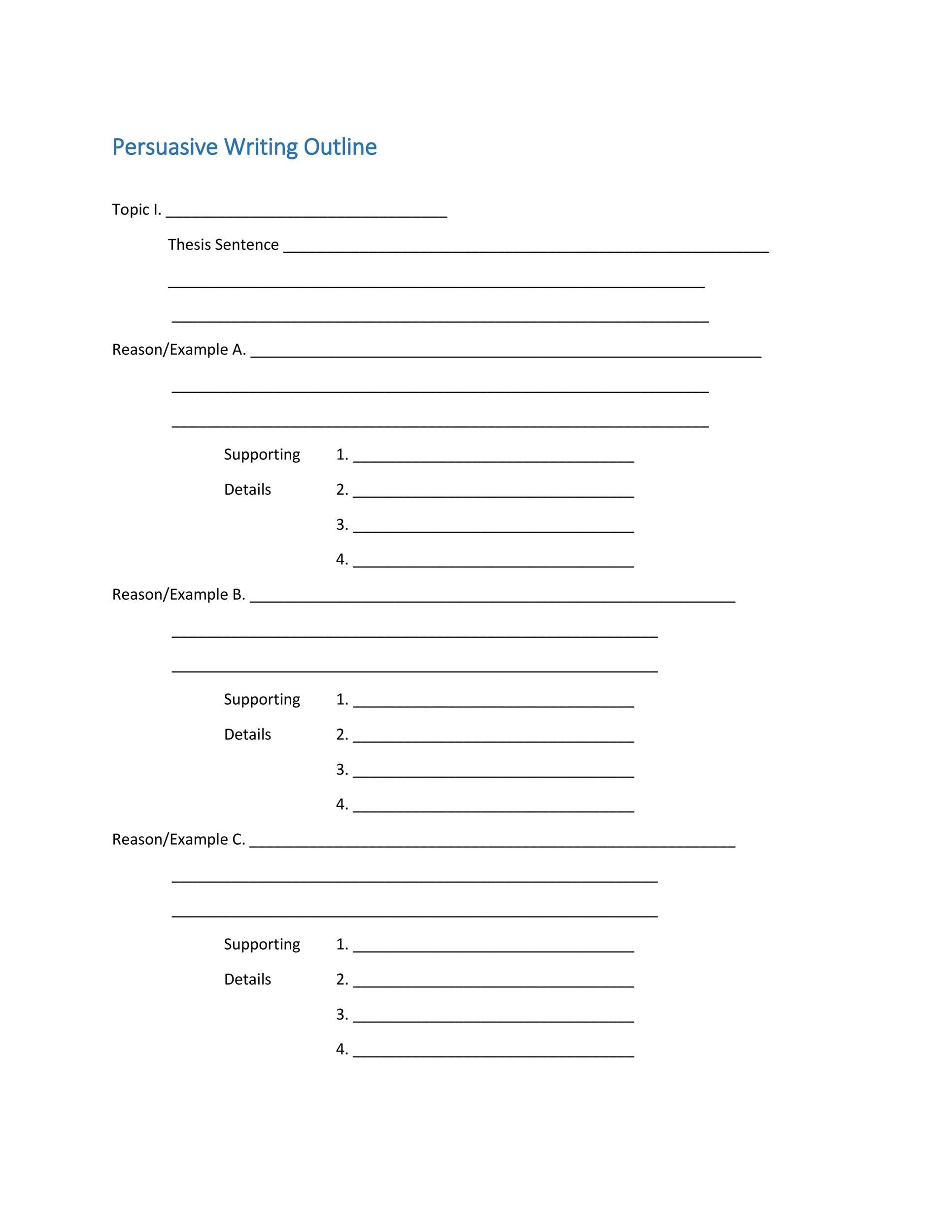Essay Outline Template