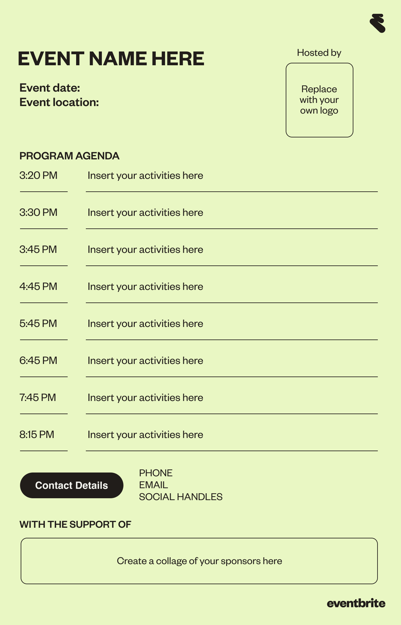 Event Program Template Ds00