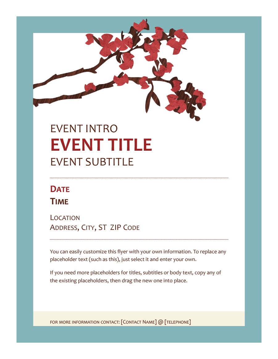 event program template sample