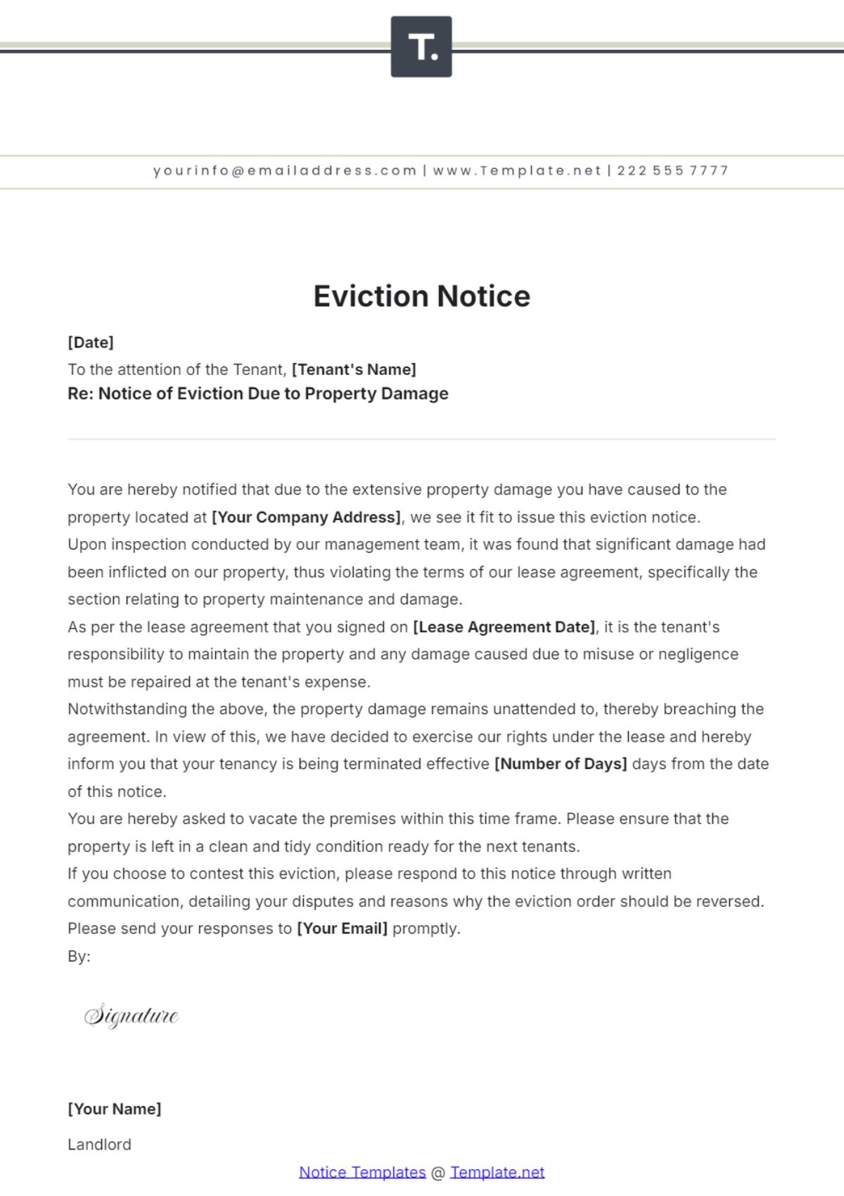 free printable eviction notice template free printable eviction notice template