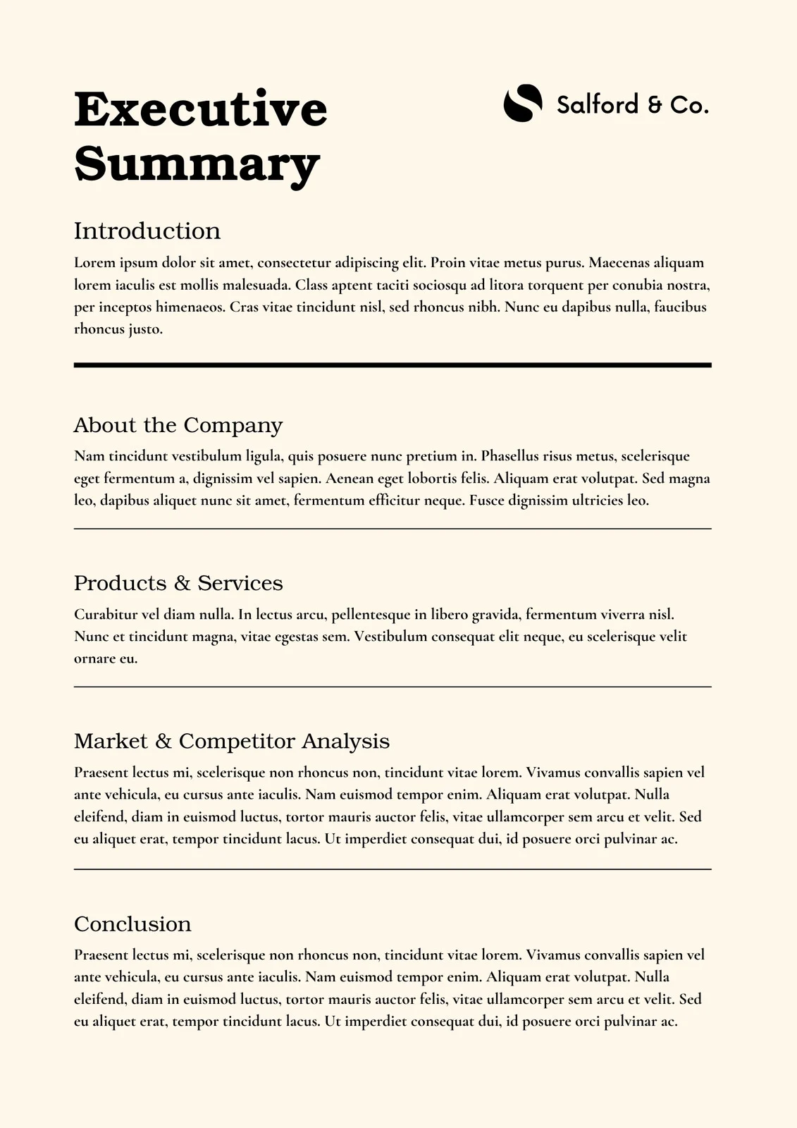 Executive Summaries
